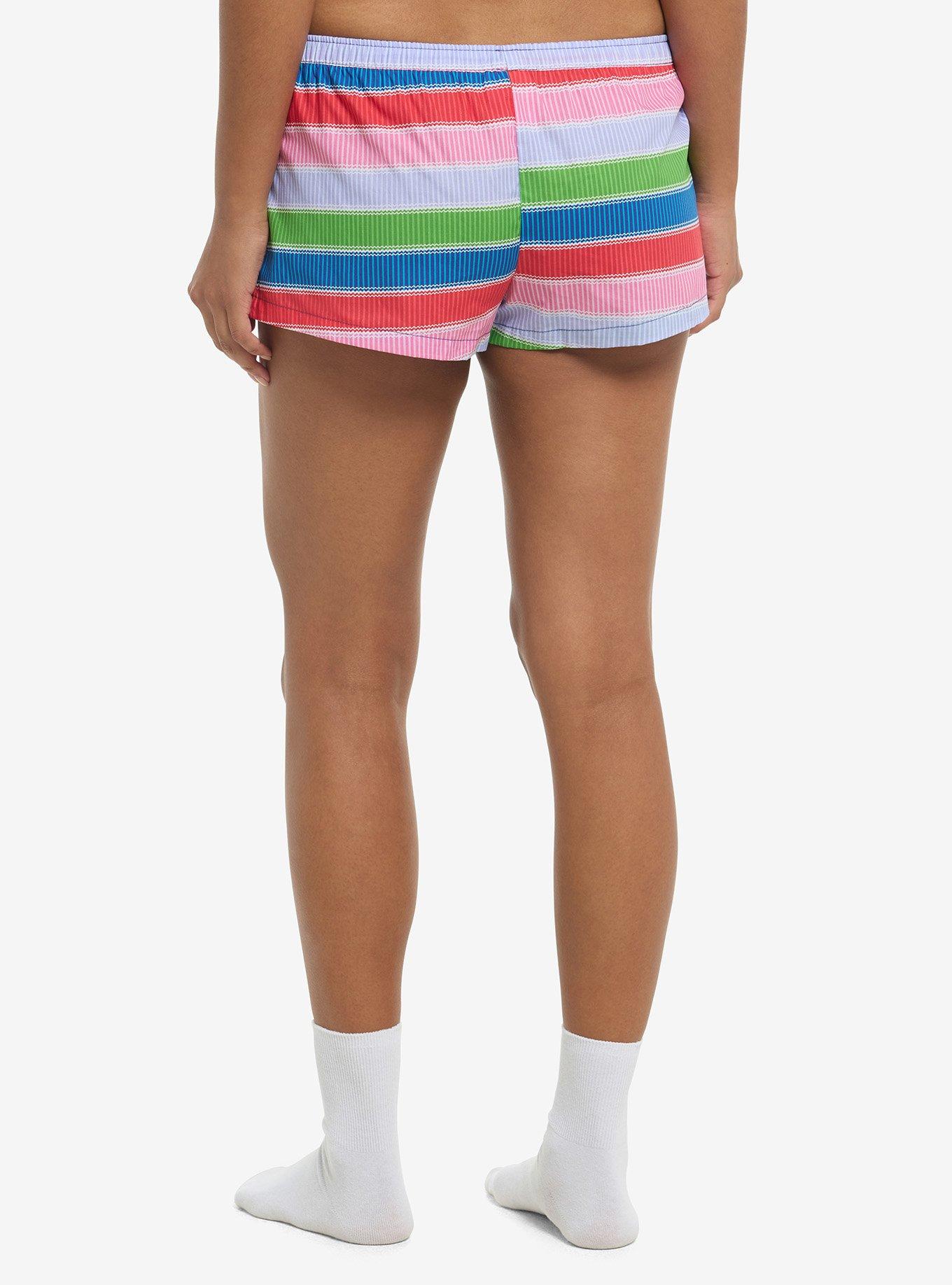 Chucky Wanna Play Stripe Girls Boxer Lounge Shorts, , hi-res