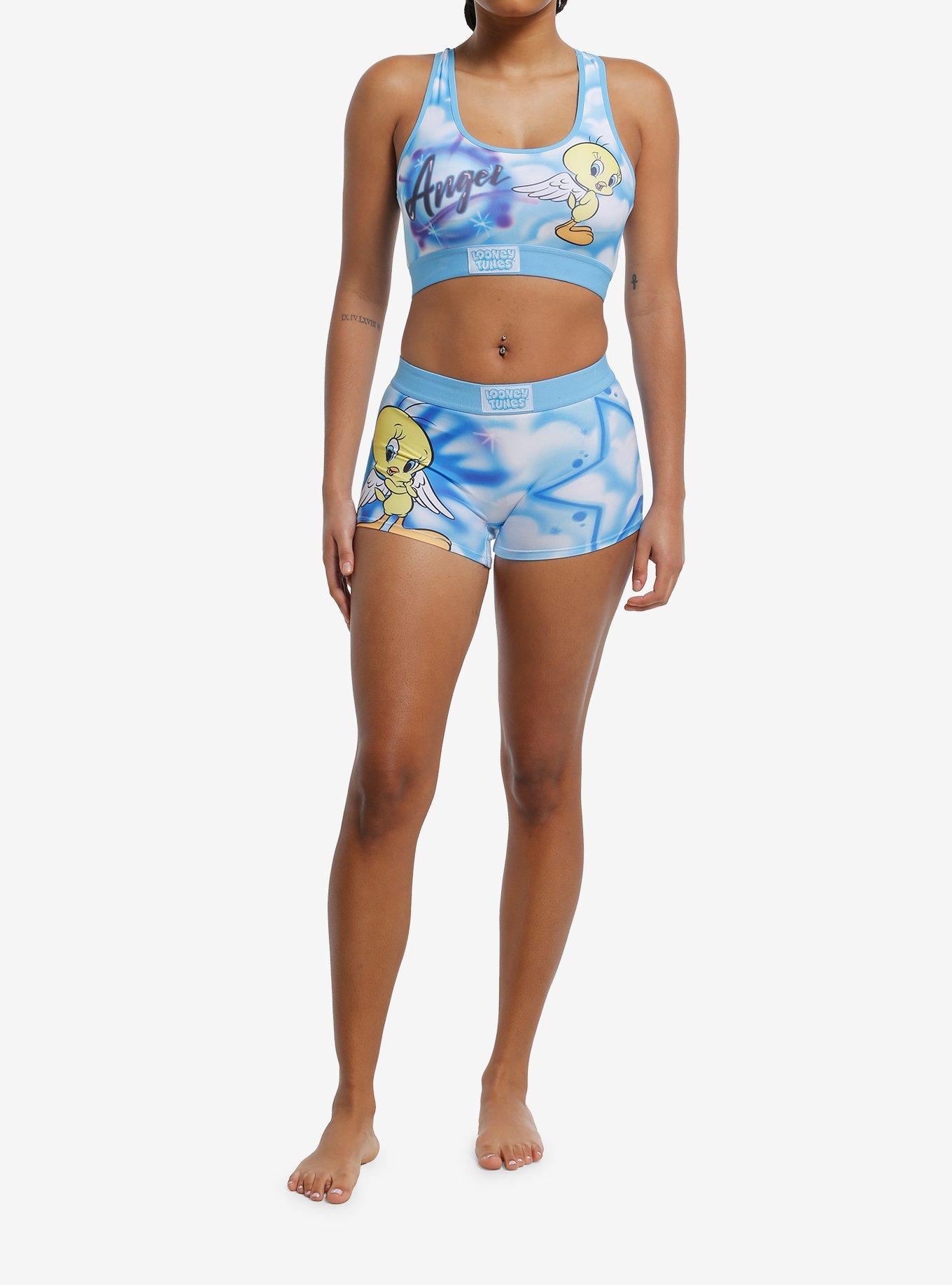 Looney Tunes Tweety Bird Angel Bra & Boyshort Panty Set, , hi-res