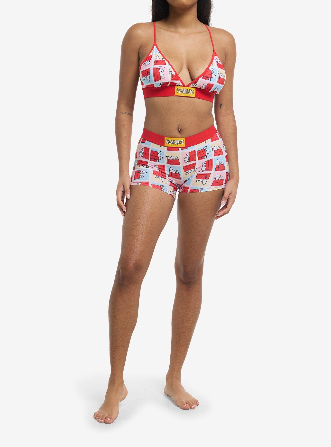Peanuts Snoopy Doghouse Bra & Boyshort Panty Set, , hi-res