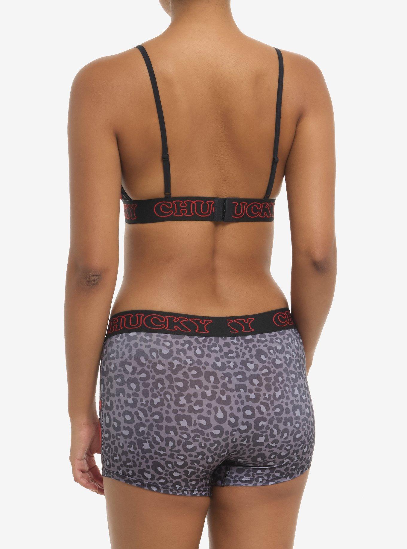 Chucky Tiffany & Chucky Cheetah Bra & Boyshort Panty Set, , hi-res