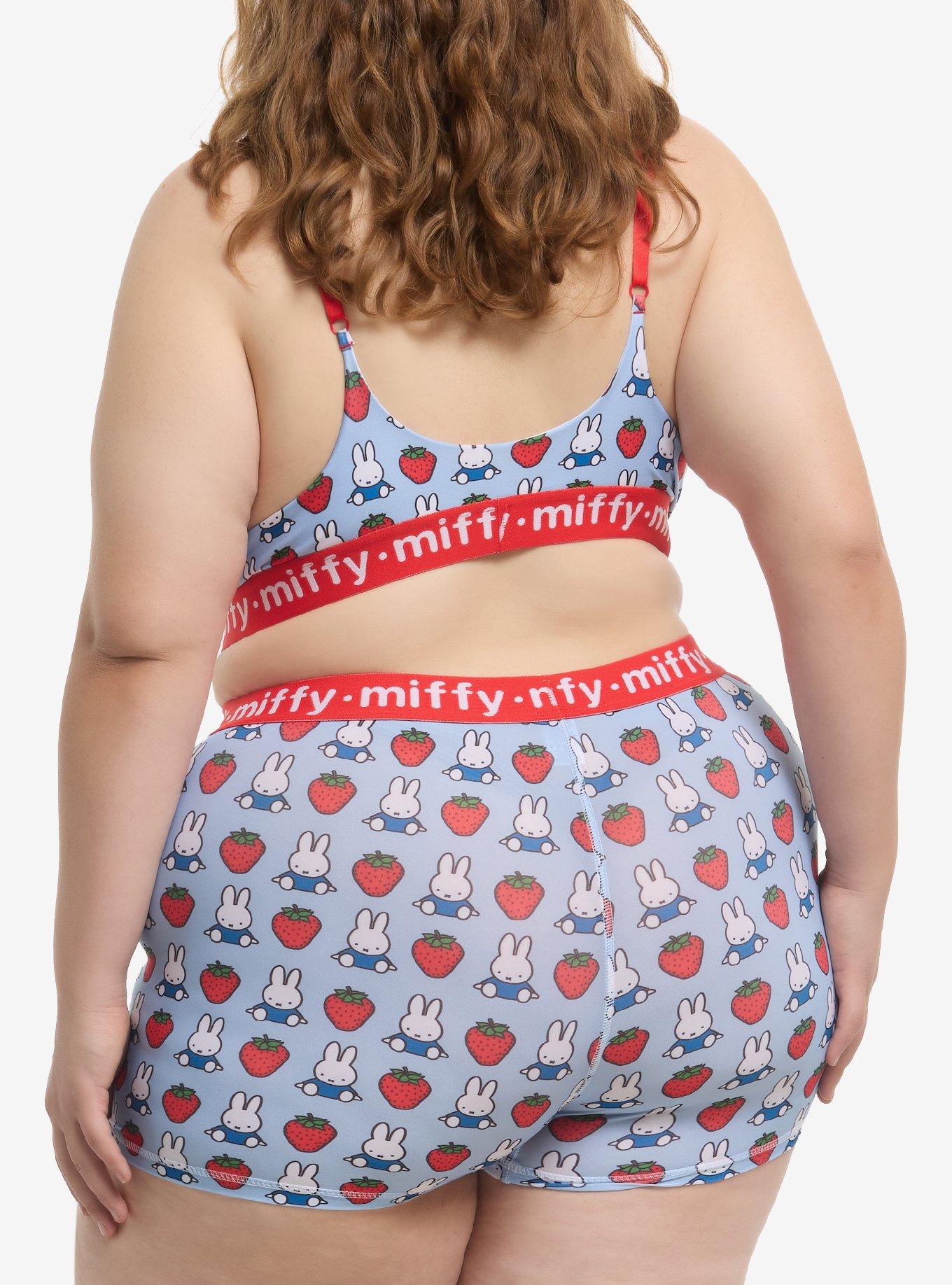 Miffy Strawberry Bra & Boyshort Panty Set Plus Size, MULTI, alternate