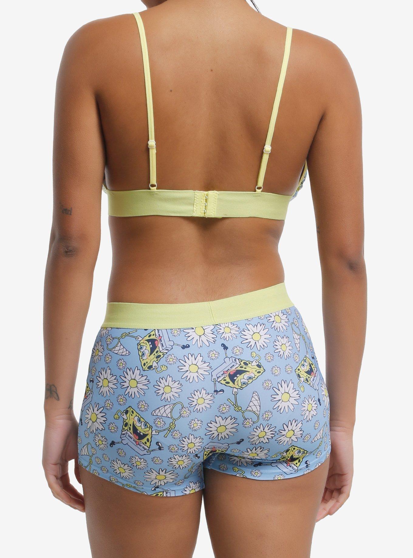 SpongeBob SquarePants Floral Bra & Boyshort Panty Set, MULTI, alternate