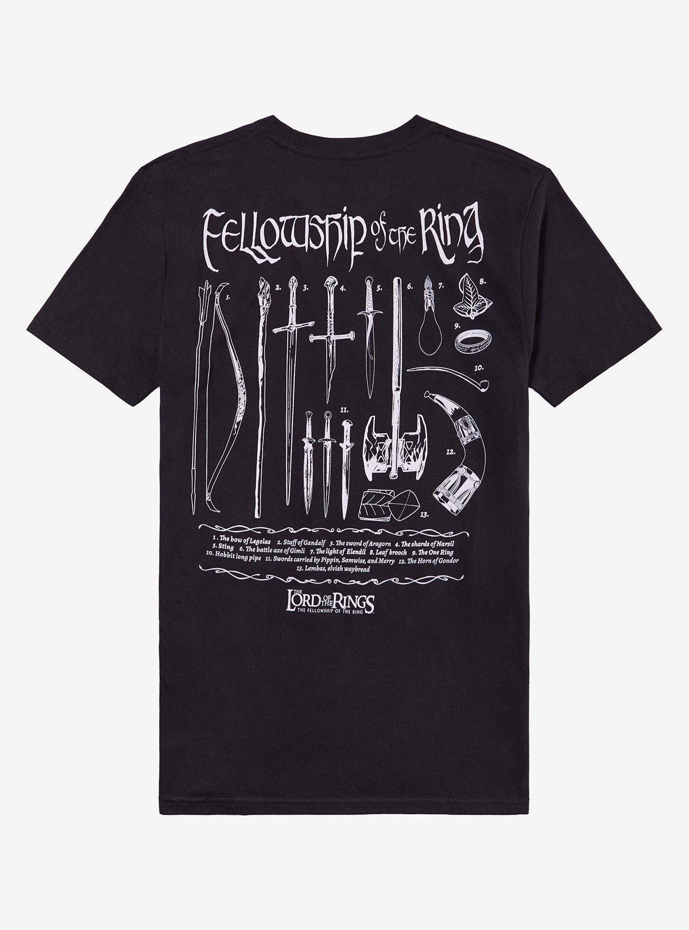 The Lord Of The Rings Weapons Two-Sided T-Shirt, , hi-res