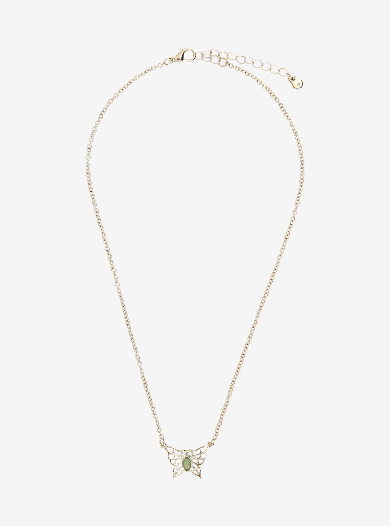 Thorn & Fable Butterfly Jade Necklace, , hi-res