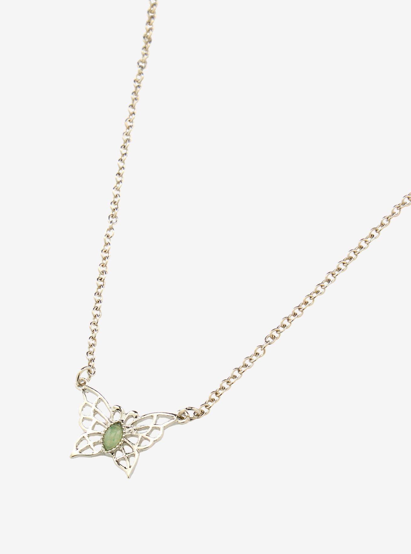 Thorn & Fable Butterfly Jade Necklace, , alternate