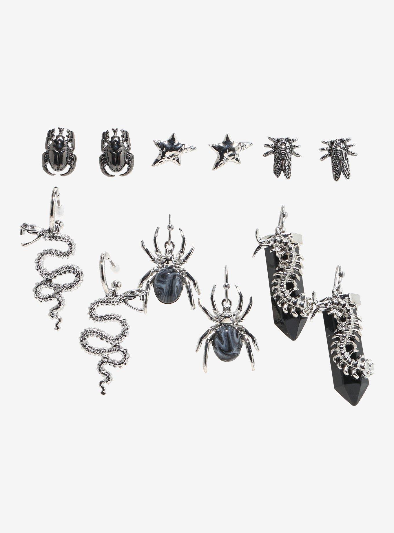 Grunge Bug Crystal Earring Set, , hi-res