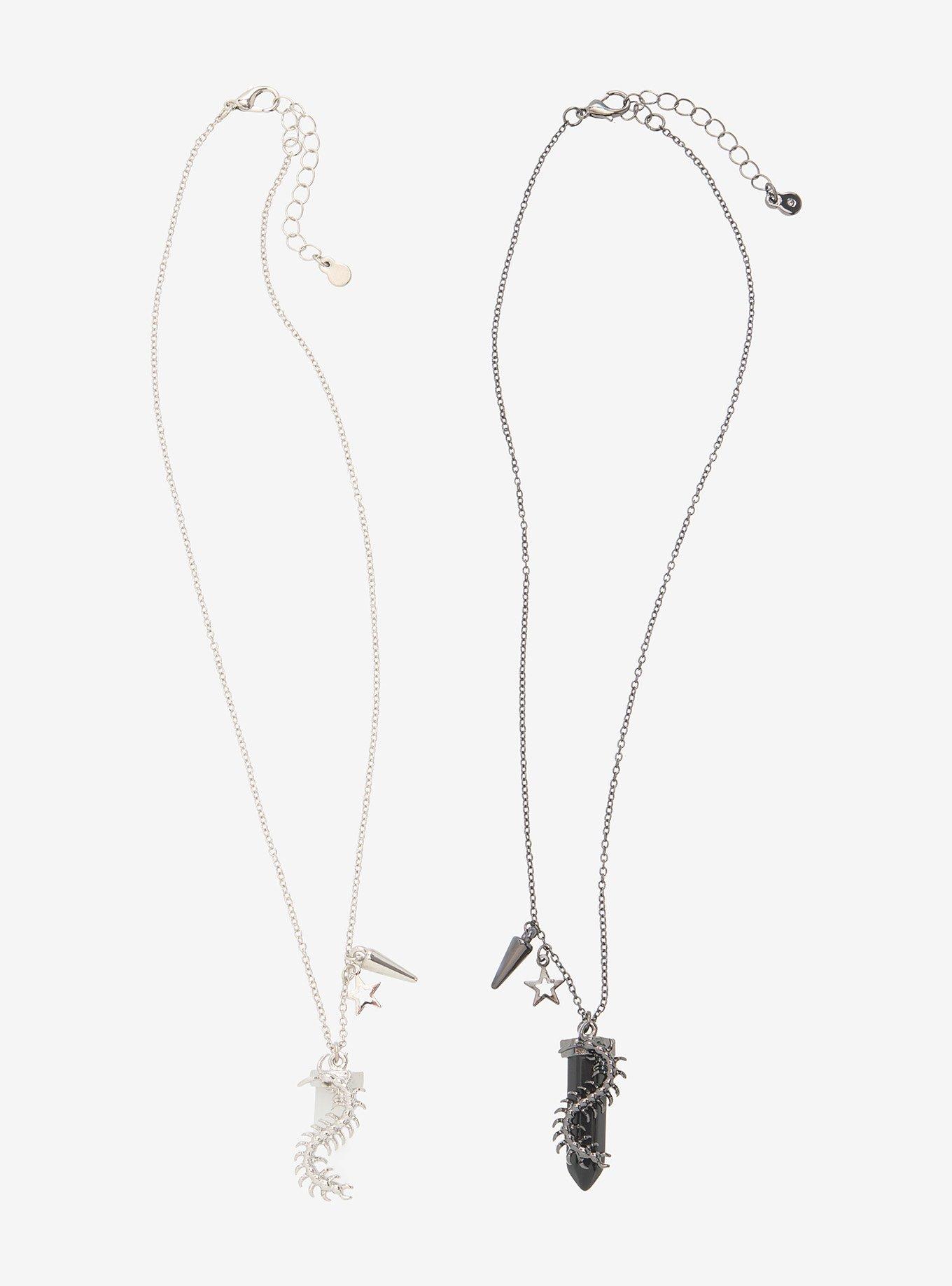 Centipede Crystal Best Friend Necklace Set, , hi-res