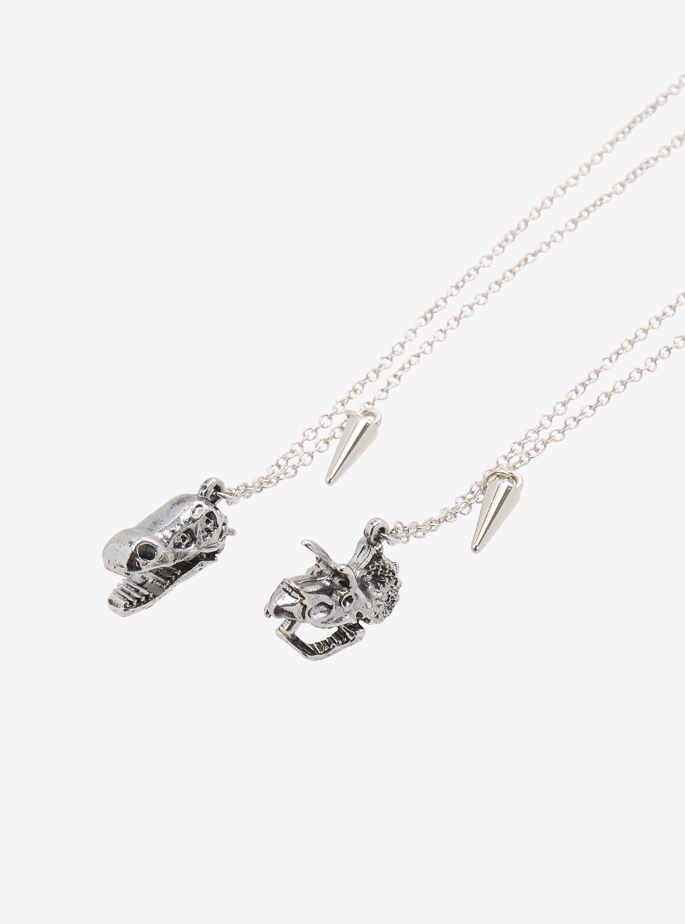 Dinosaur Skull Best Friend Necklace Set, , alternate