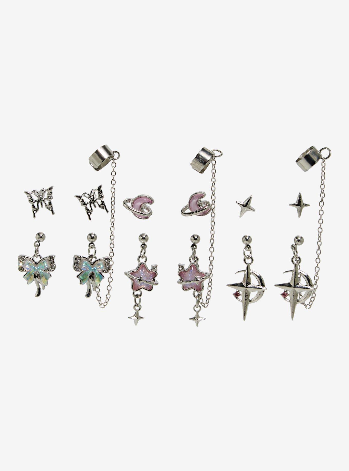 Sweet Society Butterfly Star Planet Earring Set, , hi-res