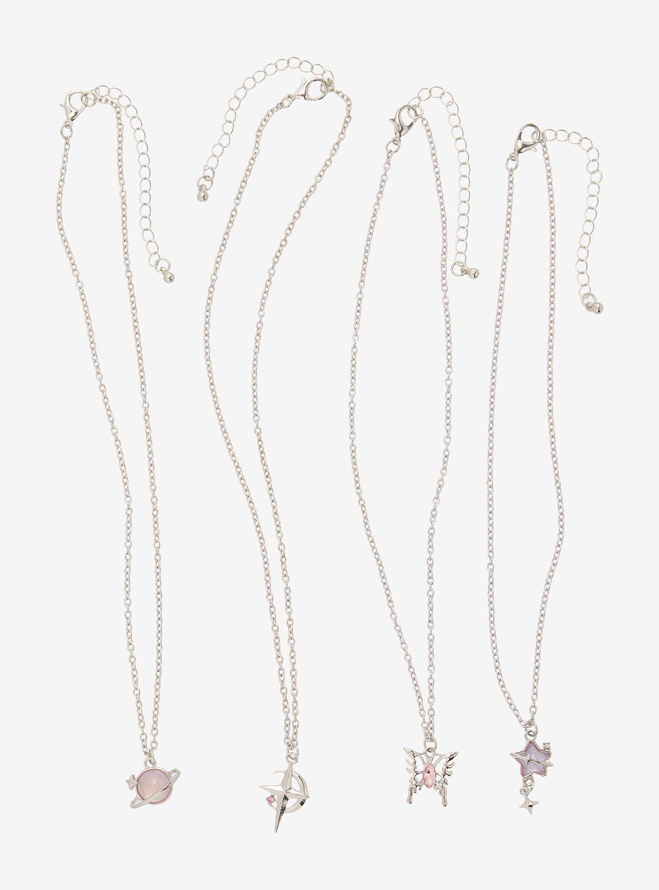 Sweet Society Pink Celestial Necklace Set, , hi-res
