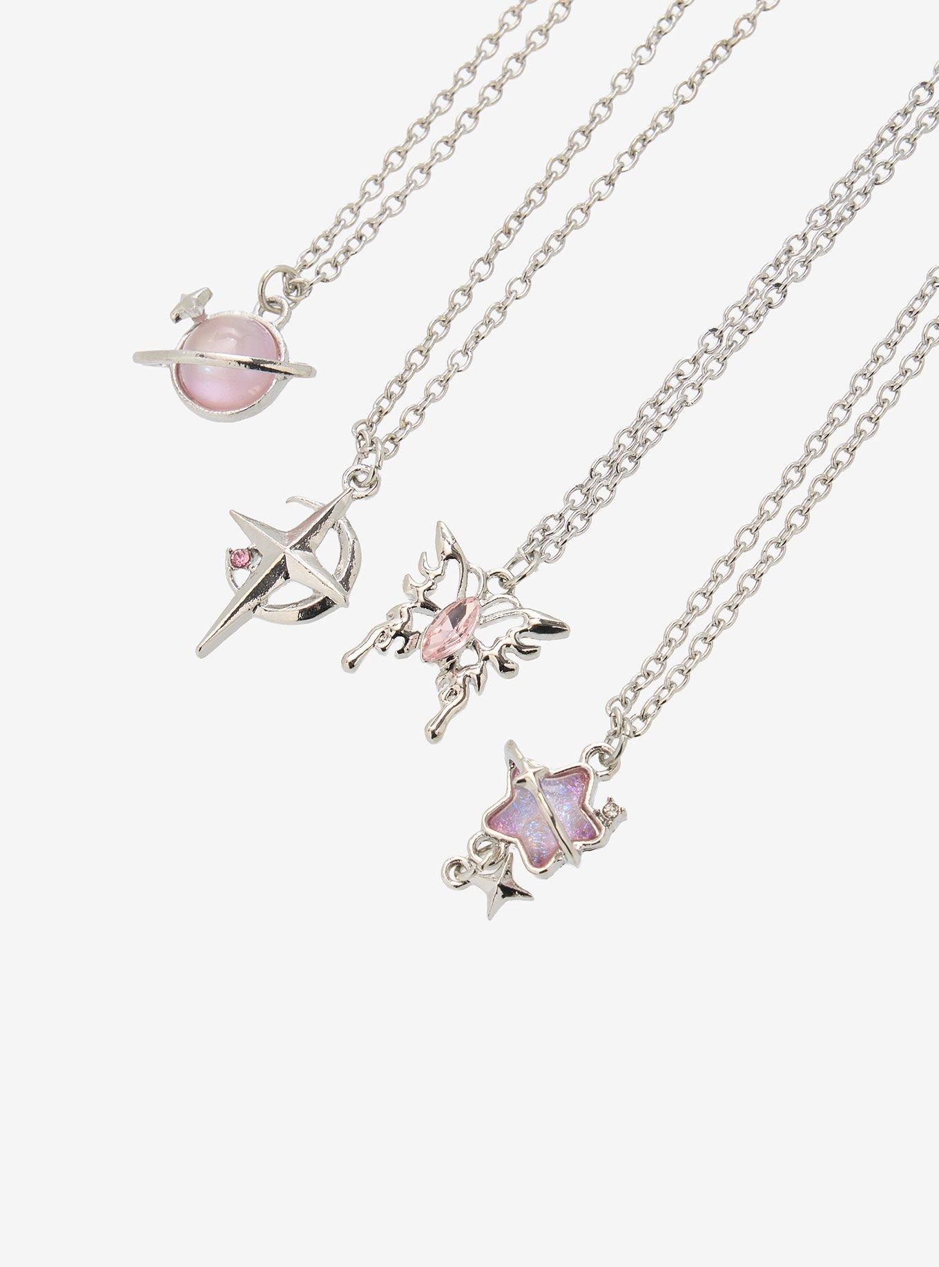 Sweet Society Pink Celestial Necklace Set, , alternate