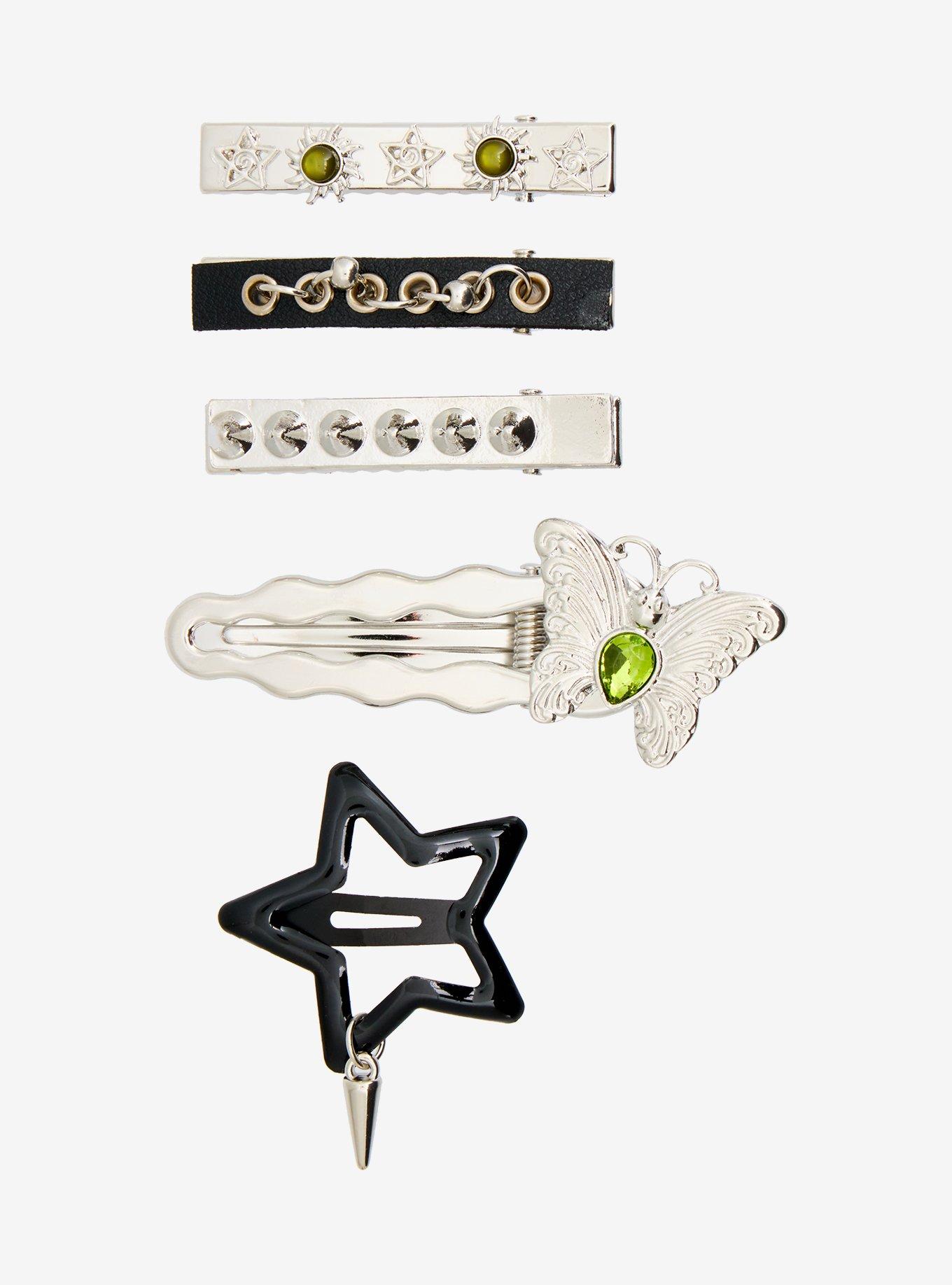 Thorn & Fable Butterfly Grunge Hair Clip Set, , hi-res