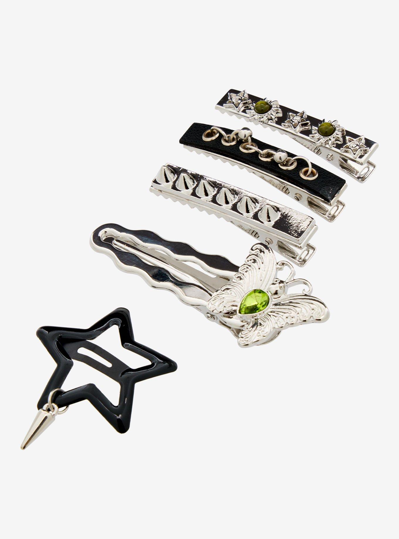 Thorn & Fable Butterfly Grunge Hair Clip Set, , alternate