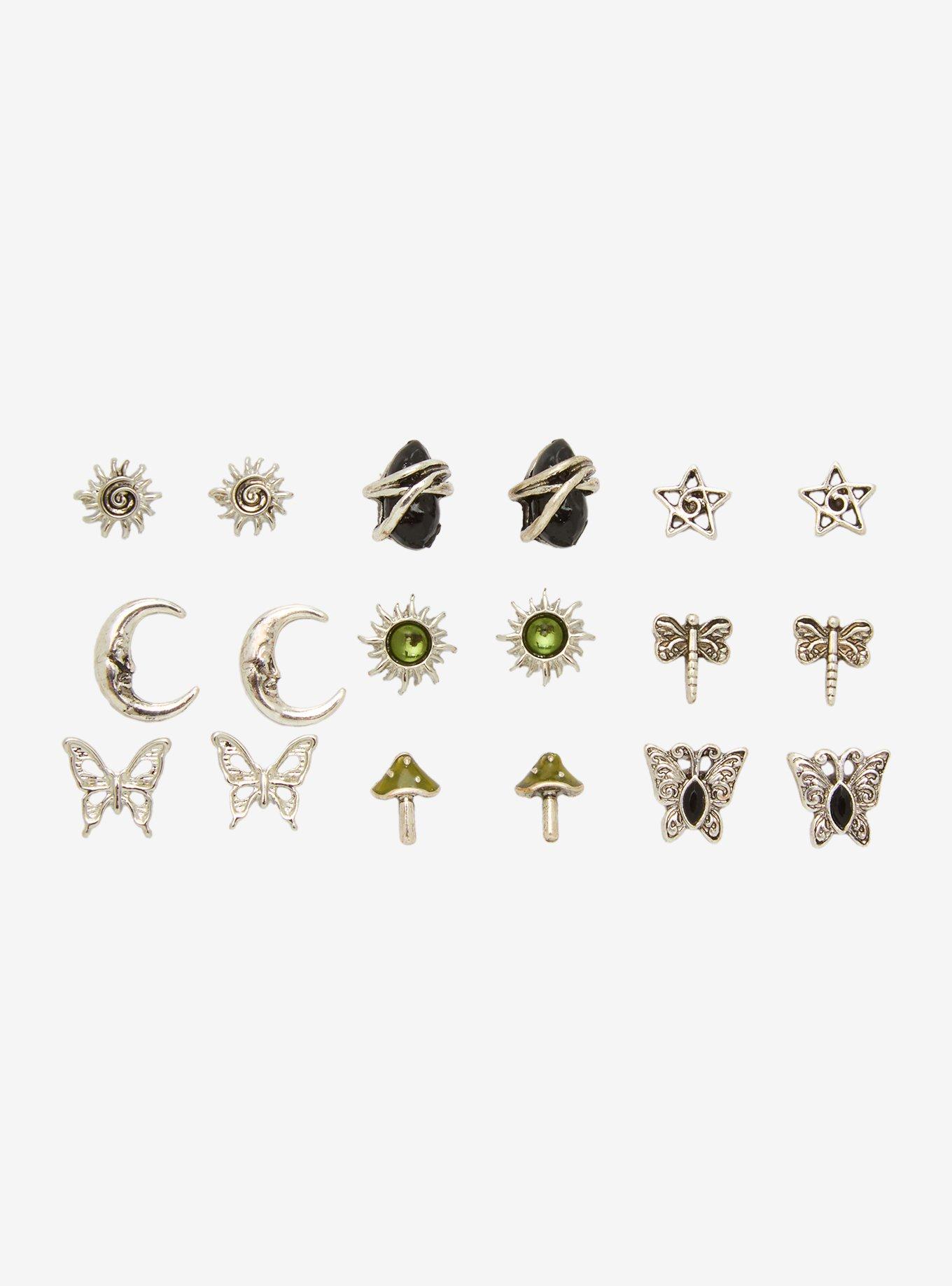 Thorn & Fable Grunge Forest Stud Earring Set, , hi-res