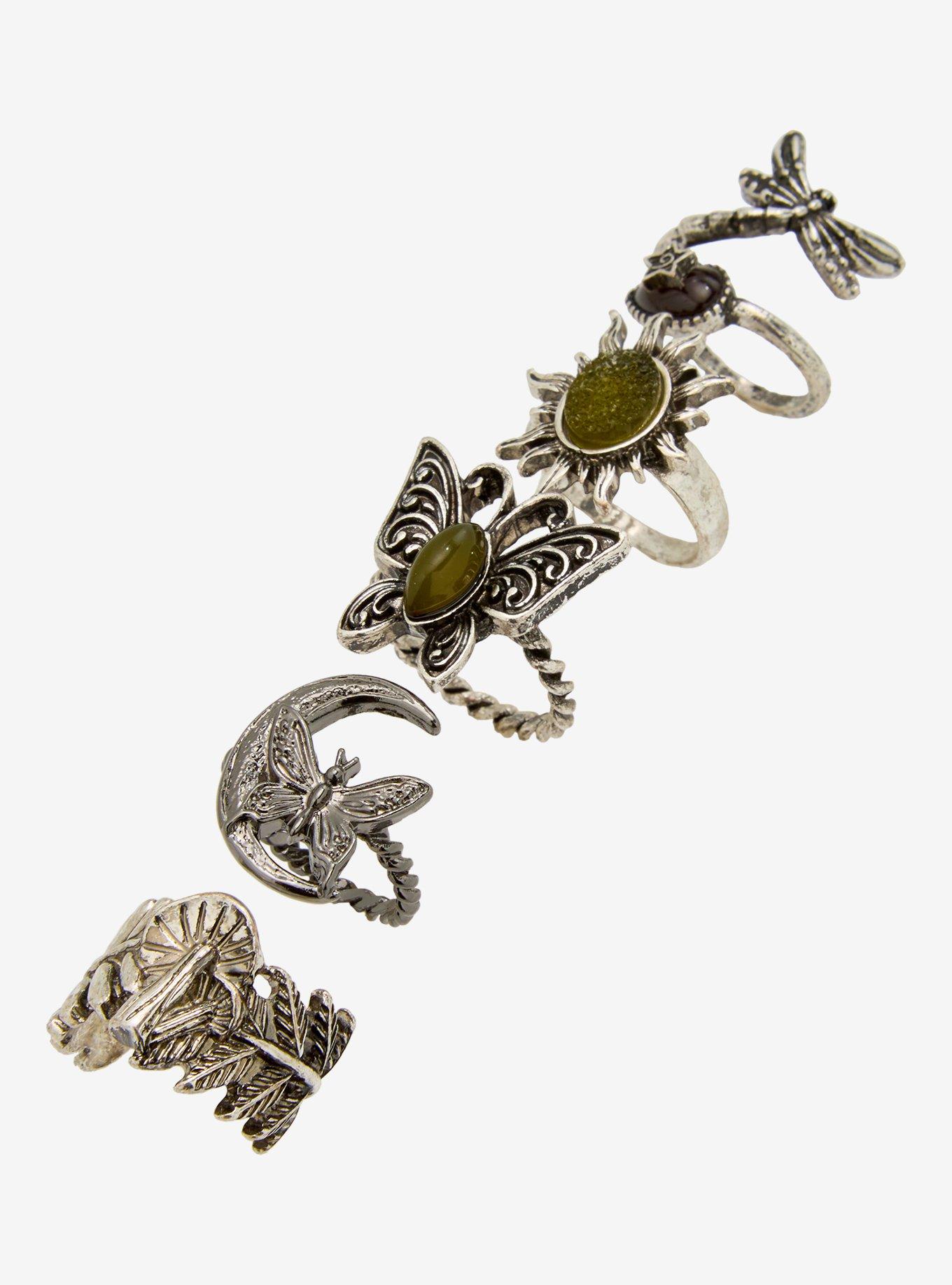 Thorn & Fable Grunge Dark Forest Ring Set, , alternate