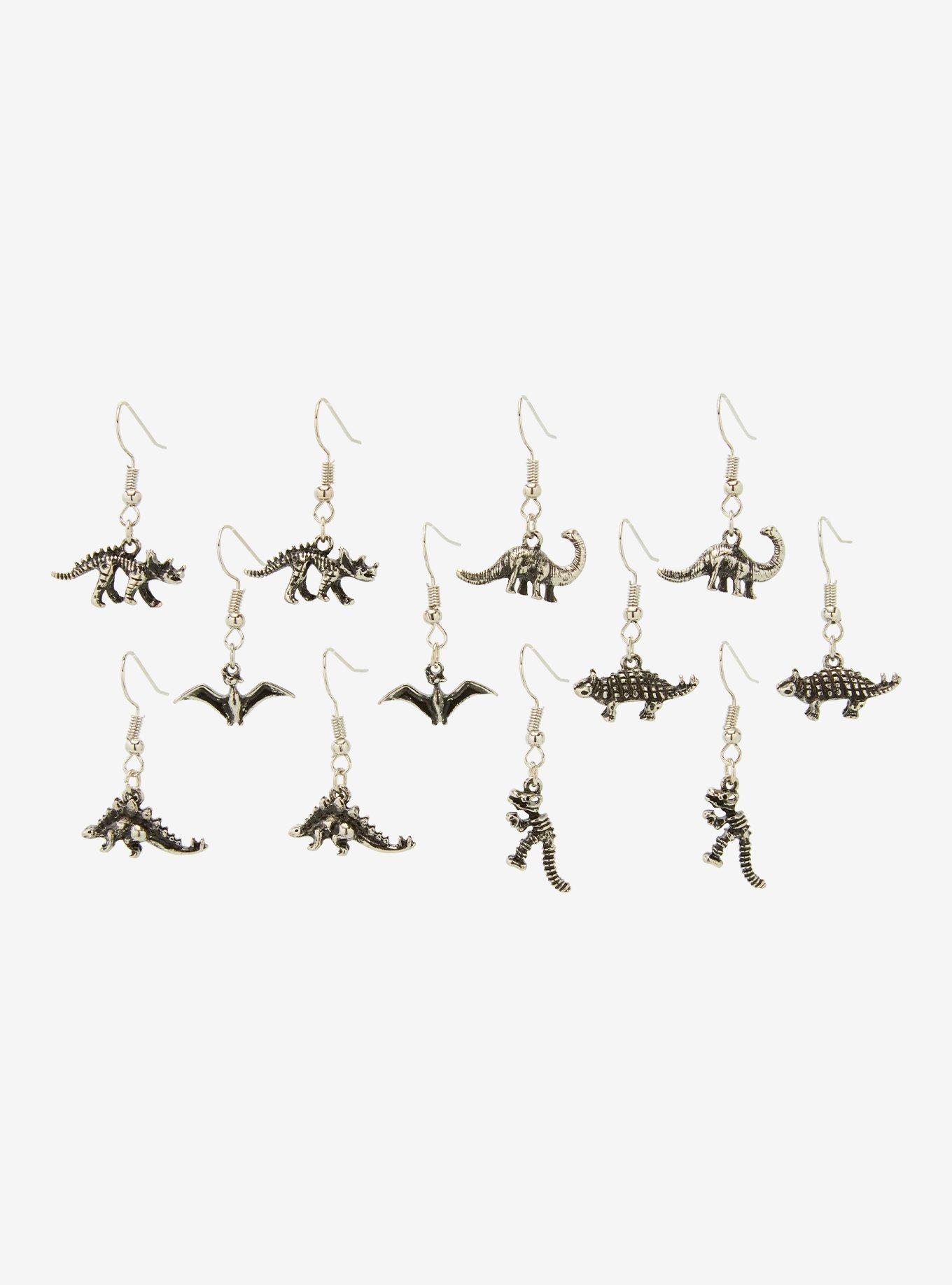 Dinosaur Fossil Drop Earring Set, , hi-res