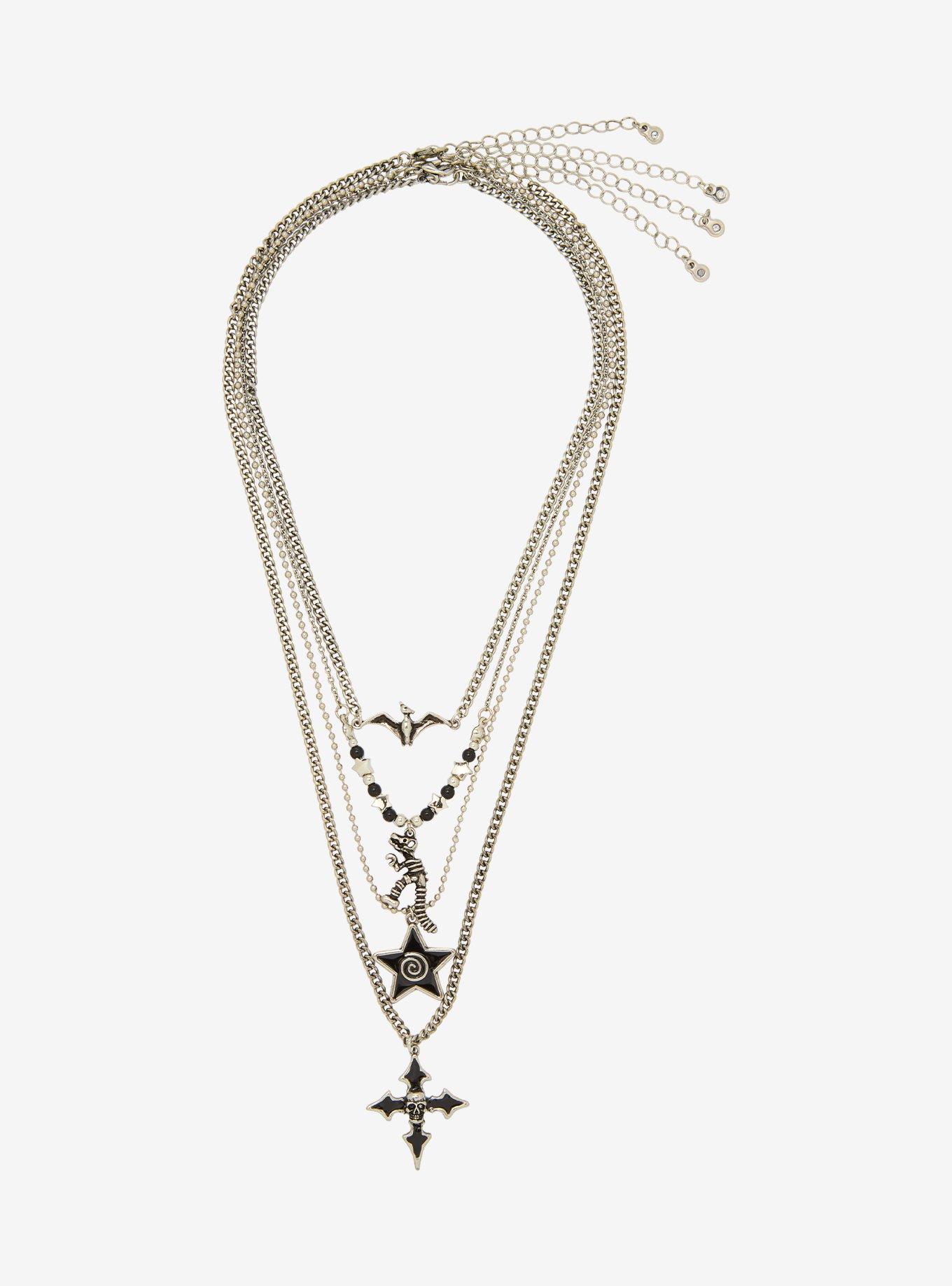 Dinosaur Star Grunge Necklace Set, , hi-res