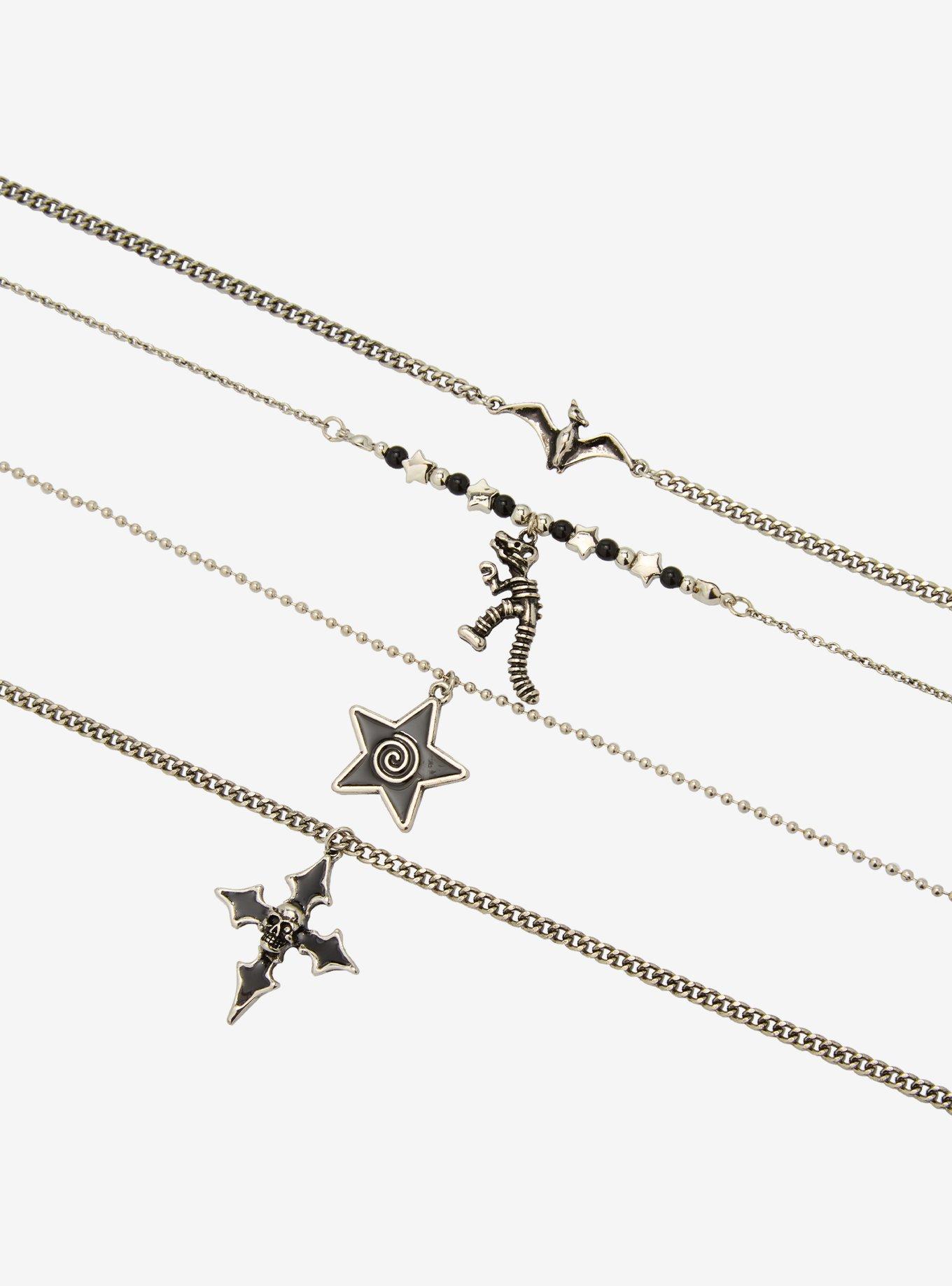 Dinosaur Star Grunge Necklace Set, , alternate