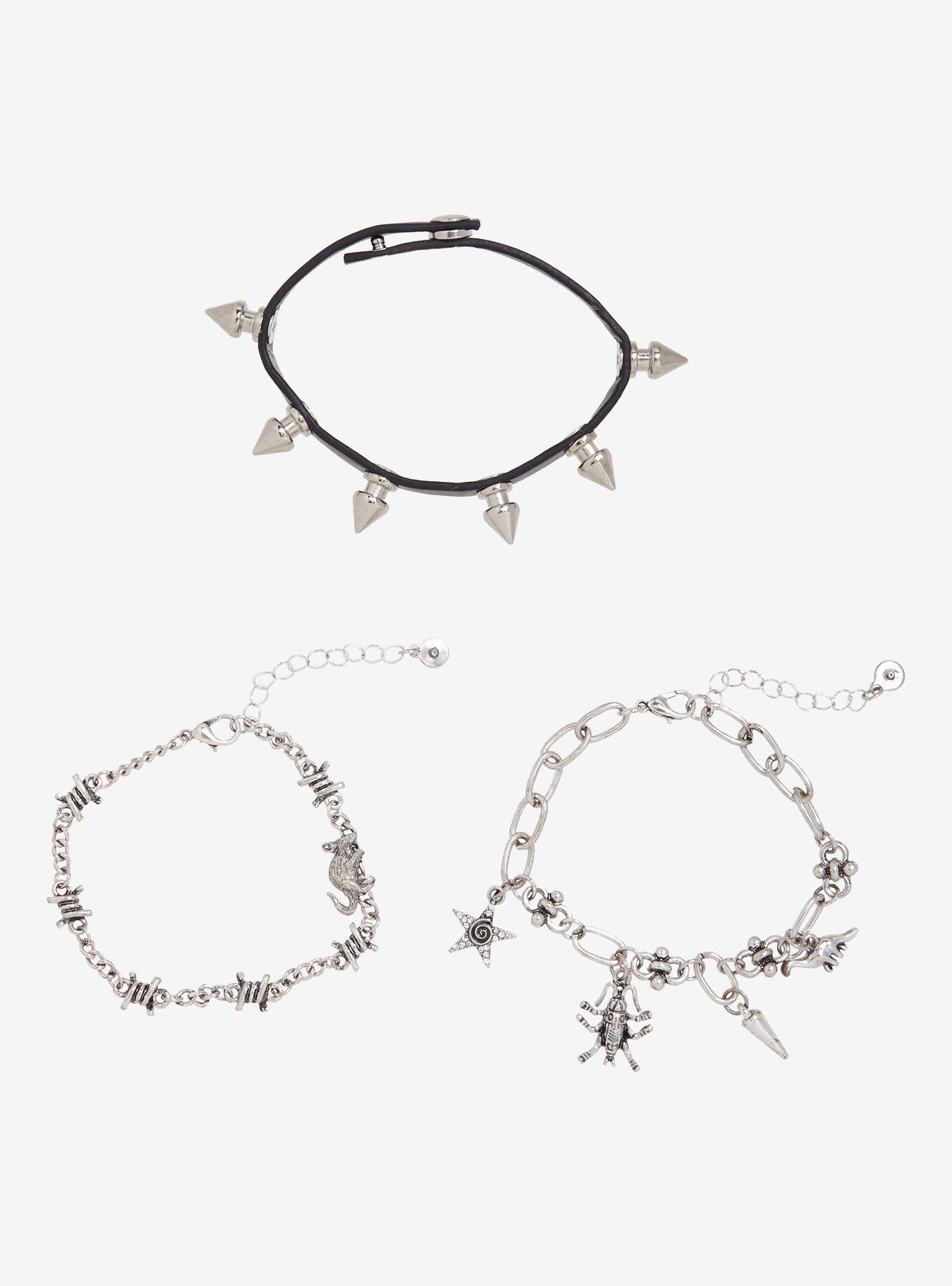 Critter Spike Barbed Wire Bracelet Set, , hi-res