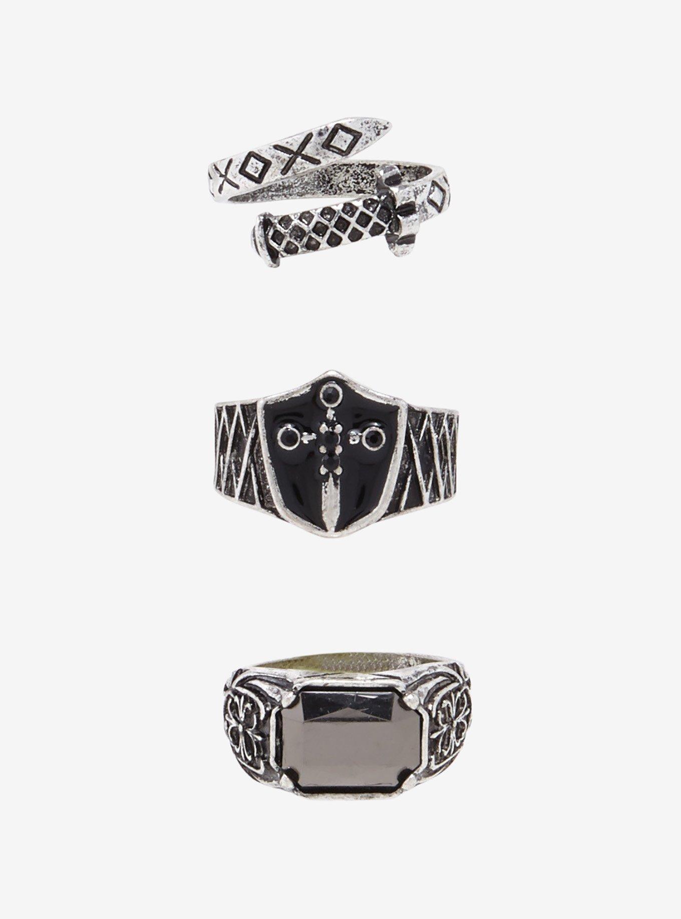 Dagger Signet Guys Ring Set, , hi-res