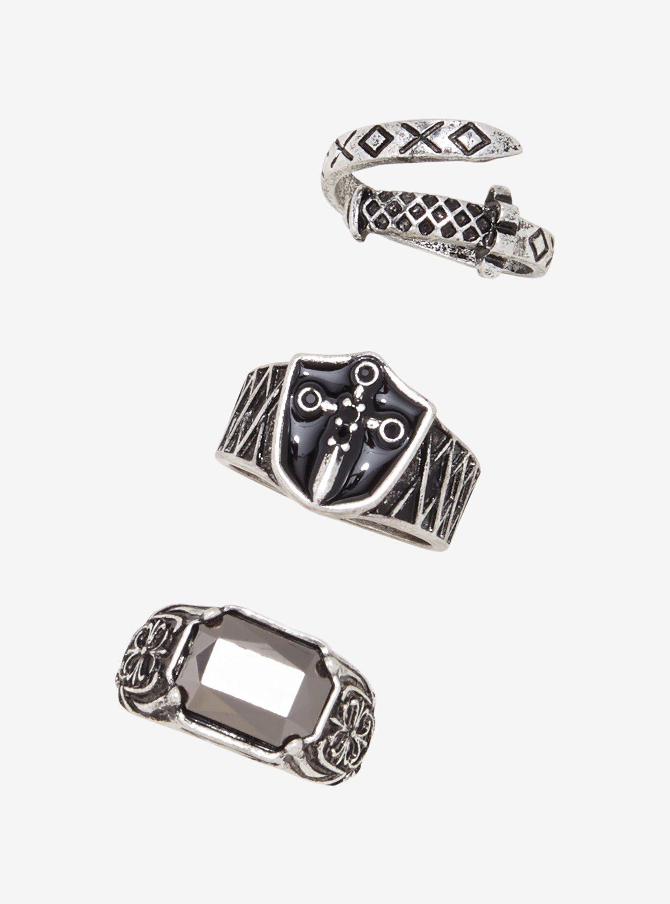 Dagger Signet Guys Ring Set, , alternate