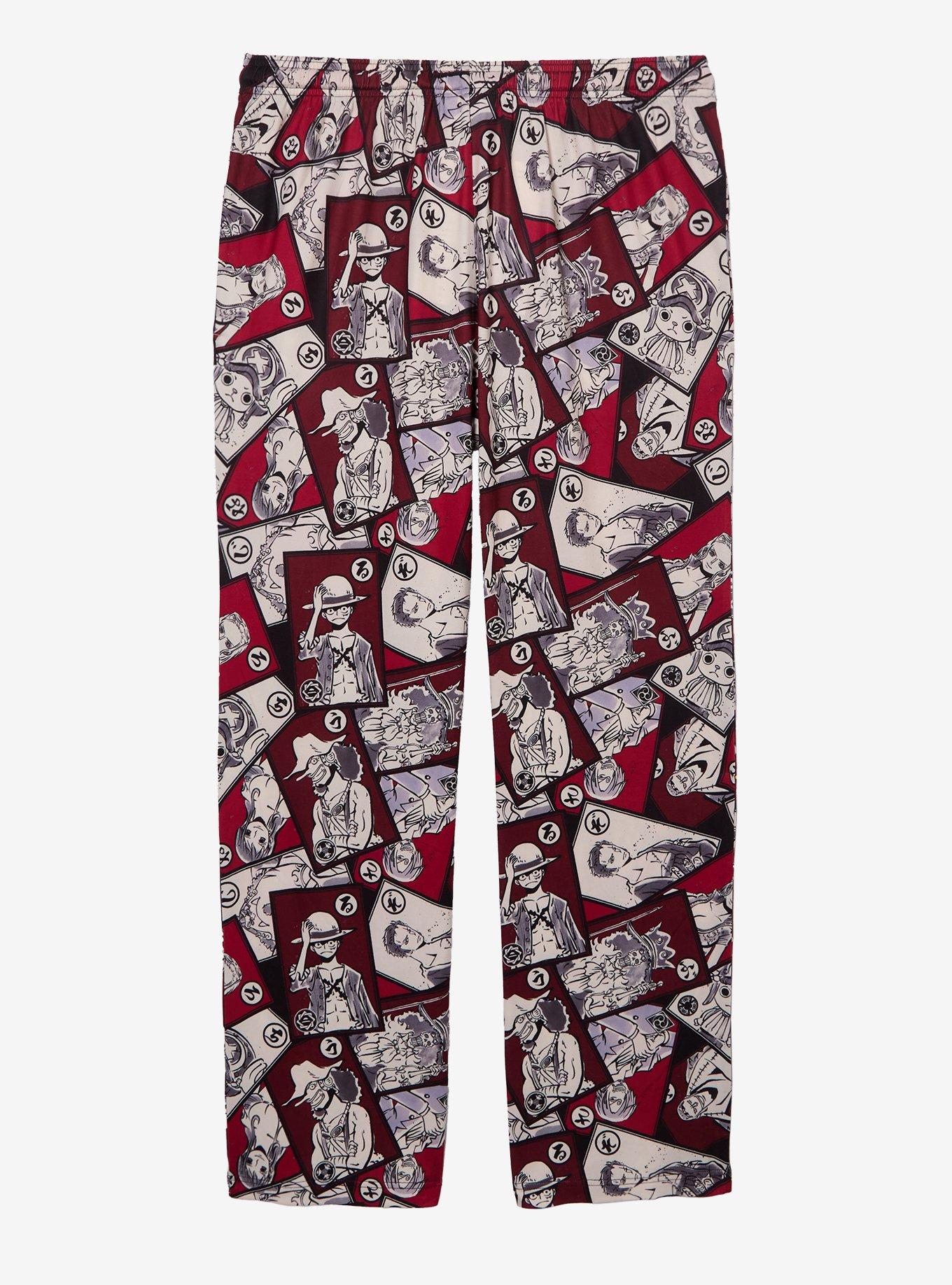 One Piece Character Posters Allover Print Sleep Pants - BoxLunch Exclusive, , hi-res