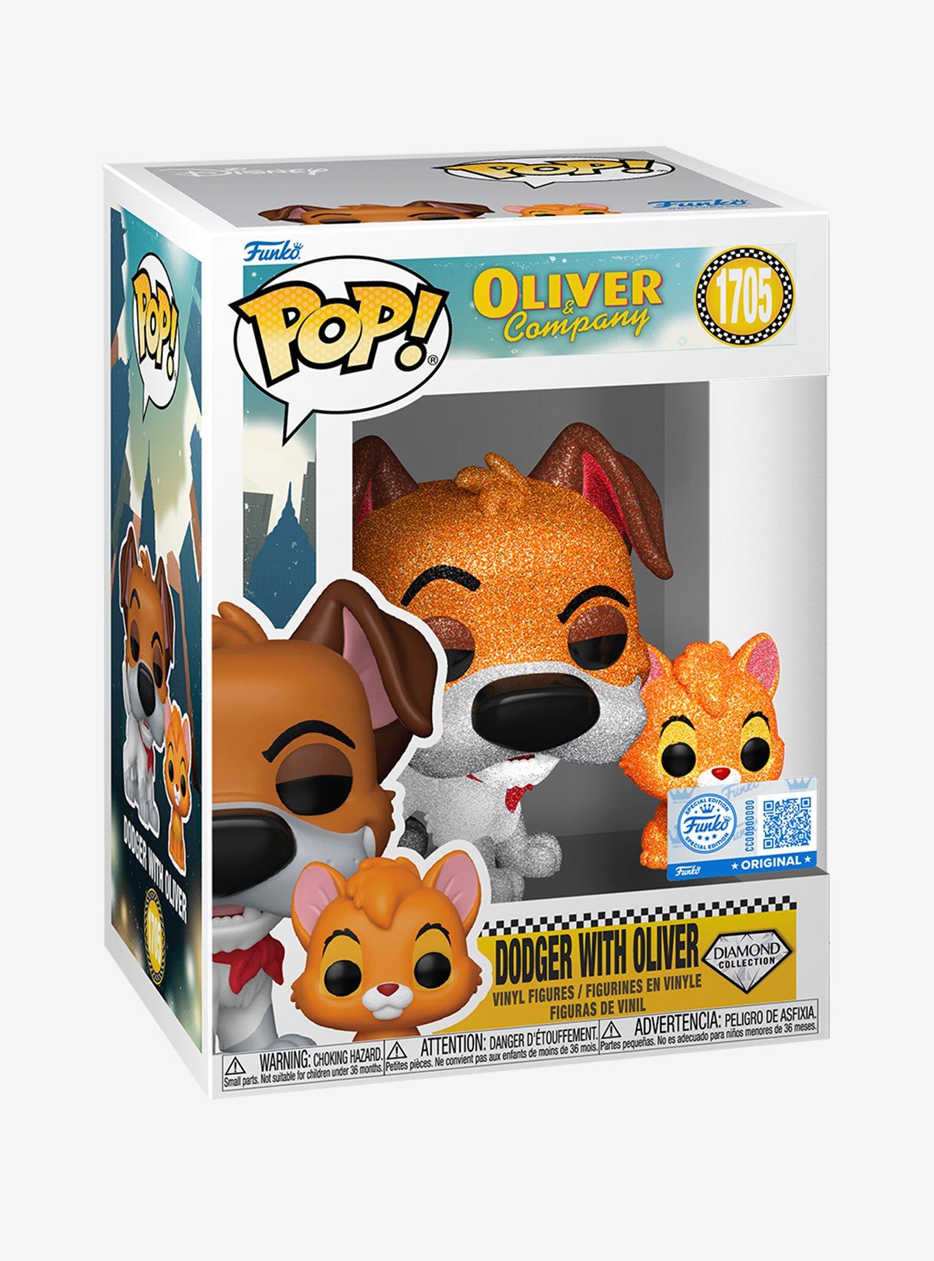 Funko Pop! Disney Oliver & Company Dodger with Oliver Diamond Collection Vinyl Figures - BoxLunch Exclusive, , hi-res