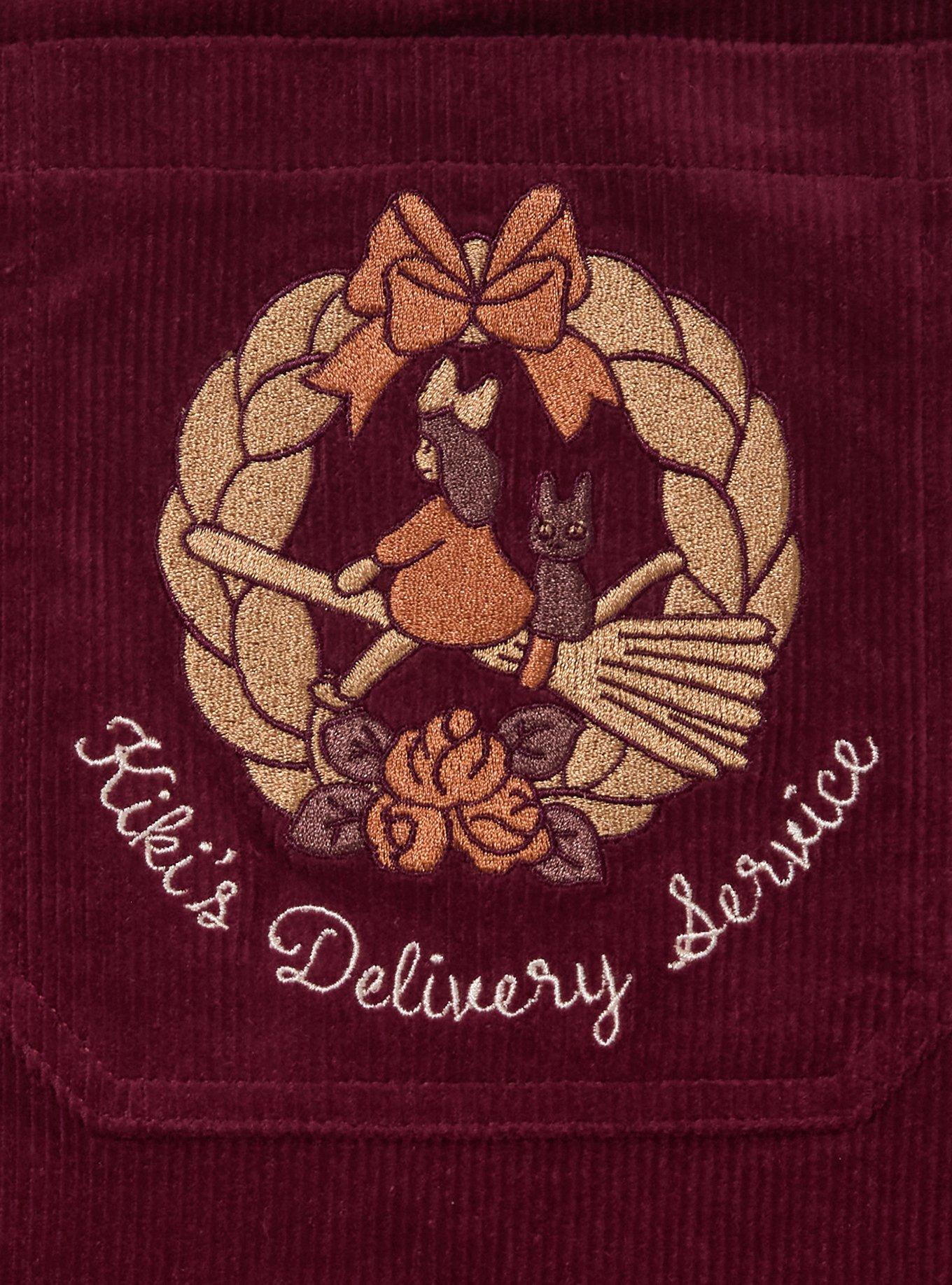 Studio Ghibli&reg; Kiki's Delivery Service Bakery Corduory Overall Dress &mdash; BoxLunch Exclusive, MAROON, alternate