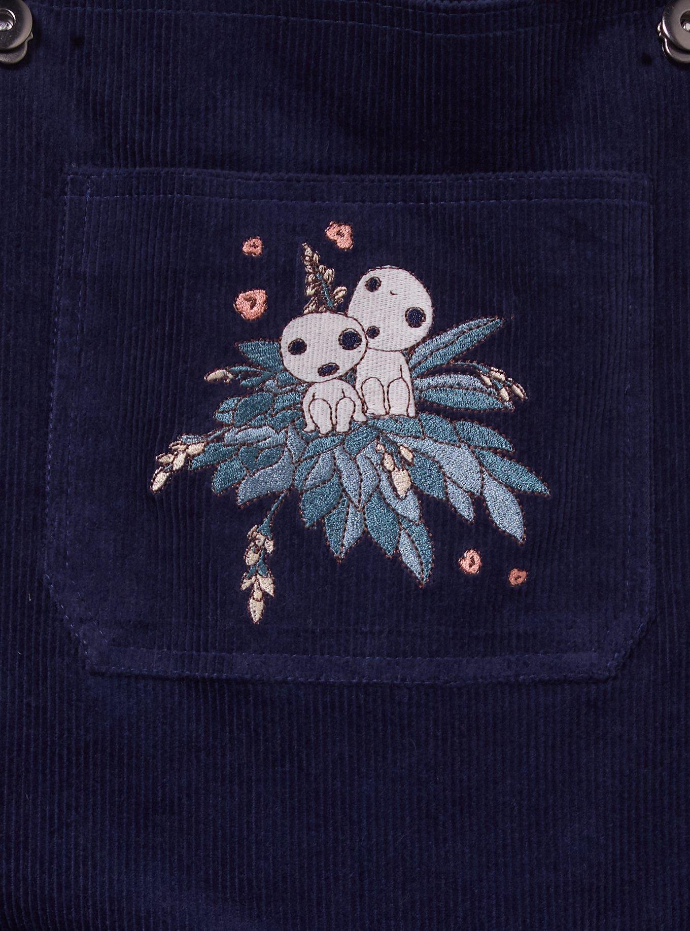 Studio Ghibli® Princess Mononoke Glow-in-the-Dark Kodama Women's Corduroy Overalls — BoxLunch Exclusive
