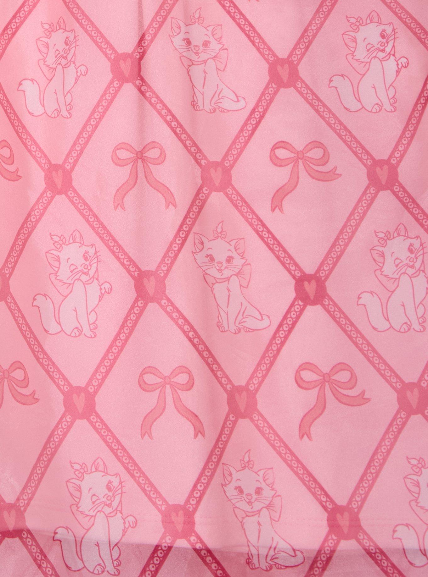 Disney The Aristocats Marie Chiffon Plus Size Long Sleeve Dress &mdash; BoxLunch Exclusive, PINK, alternate