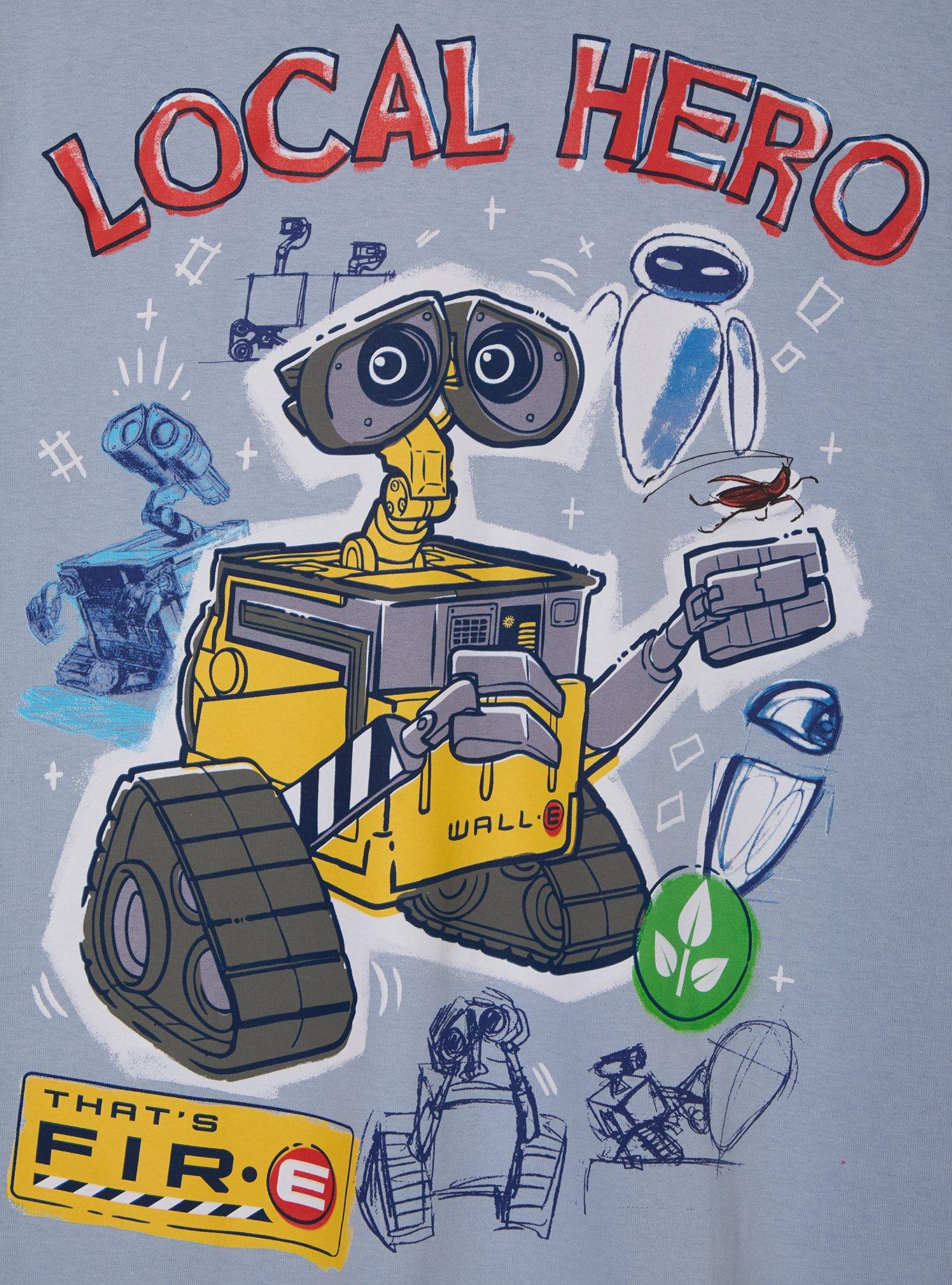 Disney Pixar WALL-E Local Hero Doodles Women's T-Shirt - BoxLunch Exclusive, , hi-res