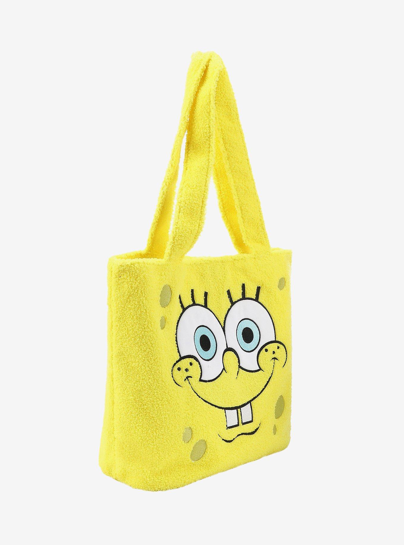 SpongeBob SquarePants Big Face Sherpa Tote Bag, , hi-res