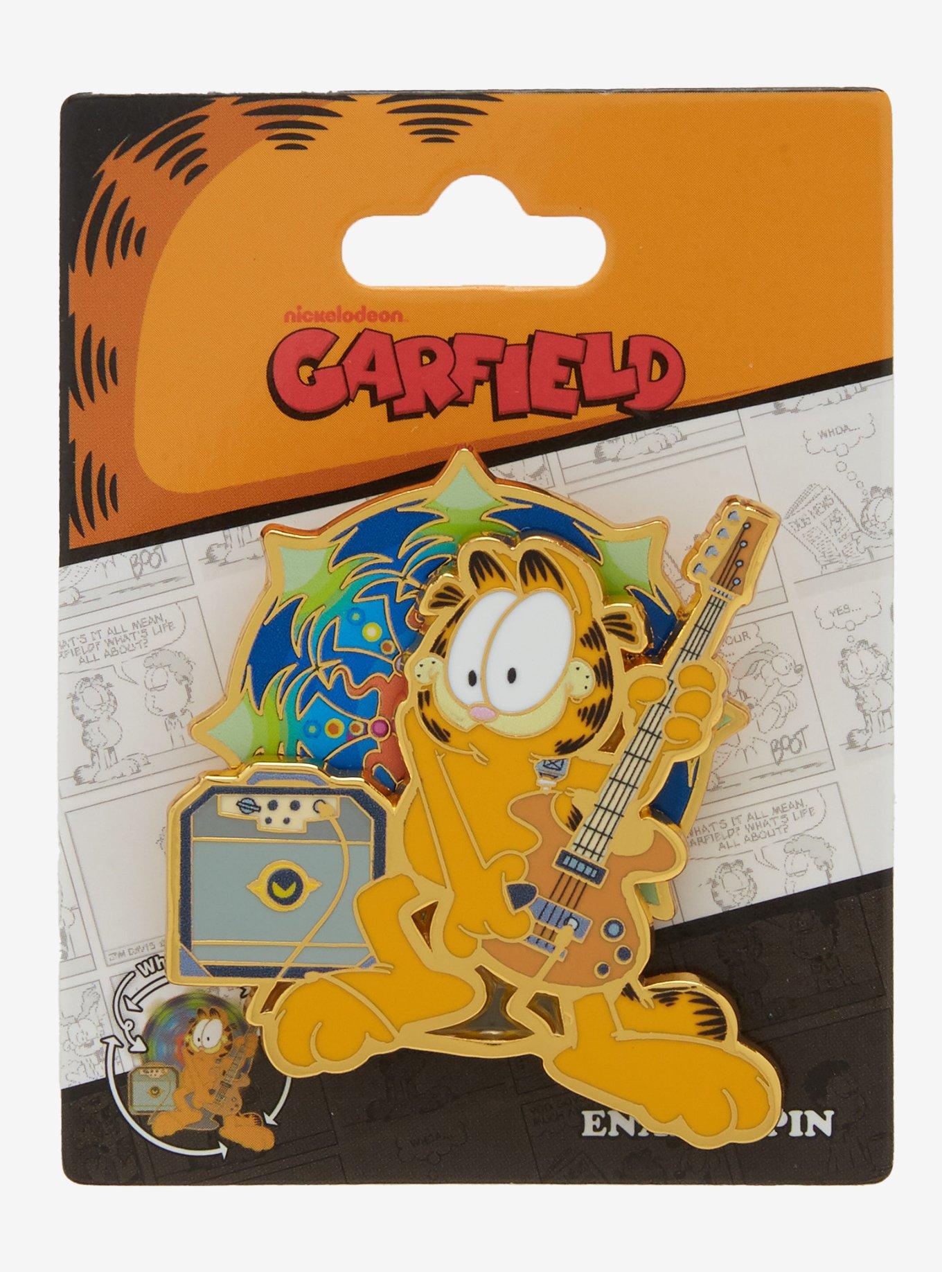 Garfield Guitar Spinning Enamel Pin — BoxLunch Exclusive, , hi-res
