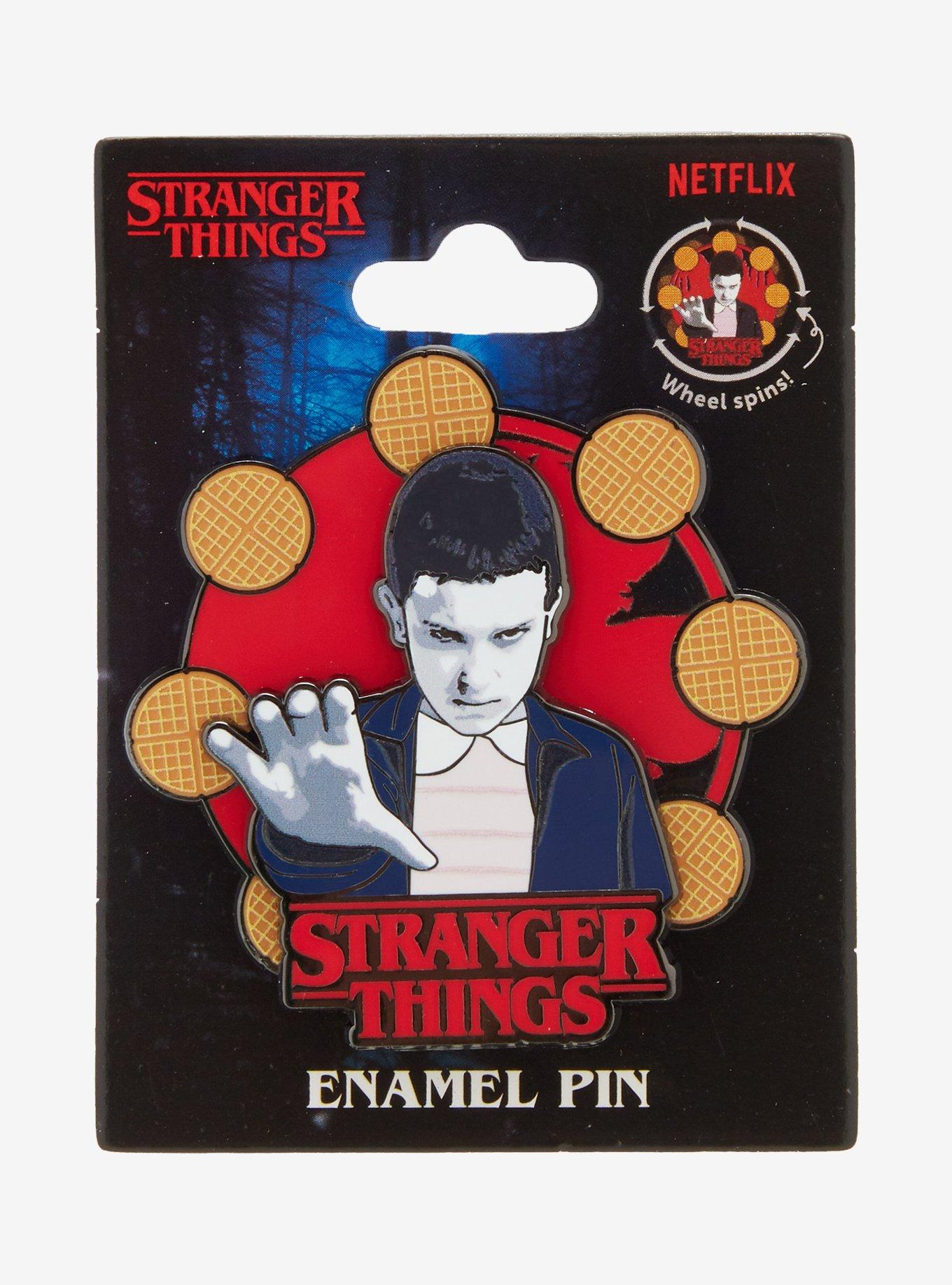 Stranger Things Eleven Waffles Spinning Enamel Pin — BoxLunch Exclusive, , hi-res