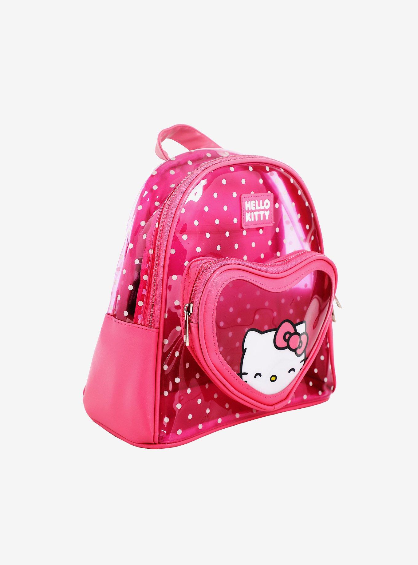 Hello Kitty Pink Polka Dot Transparent Mini Backpack, , alternate