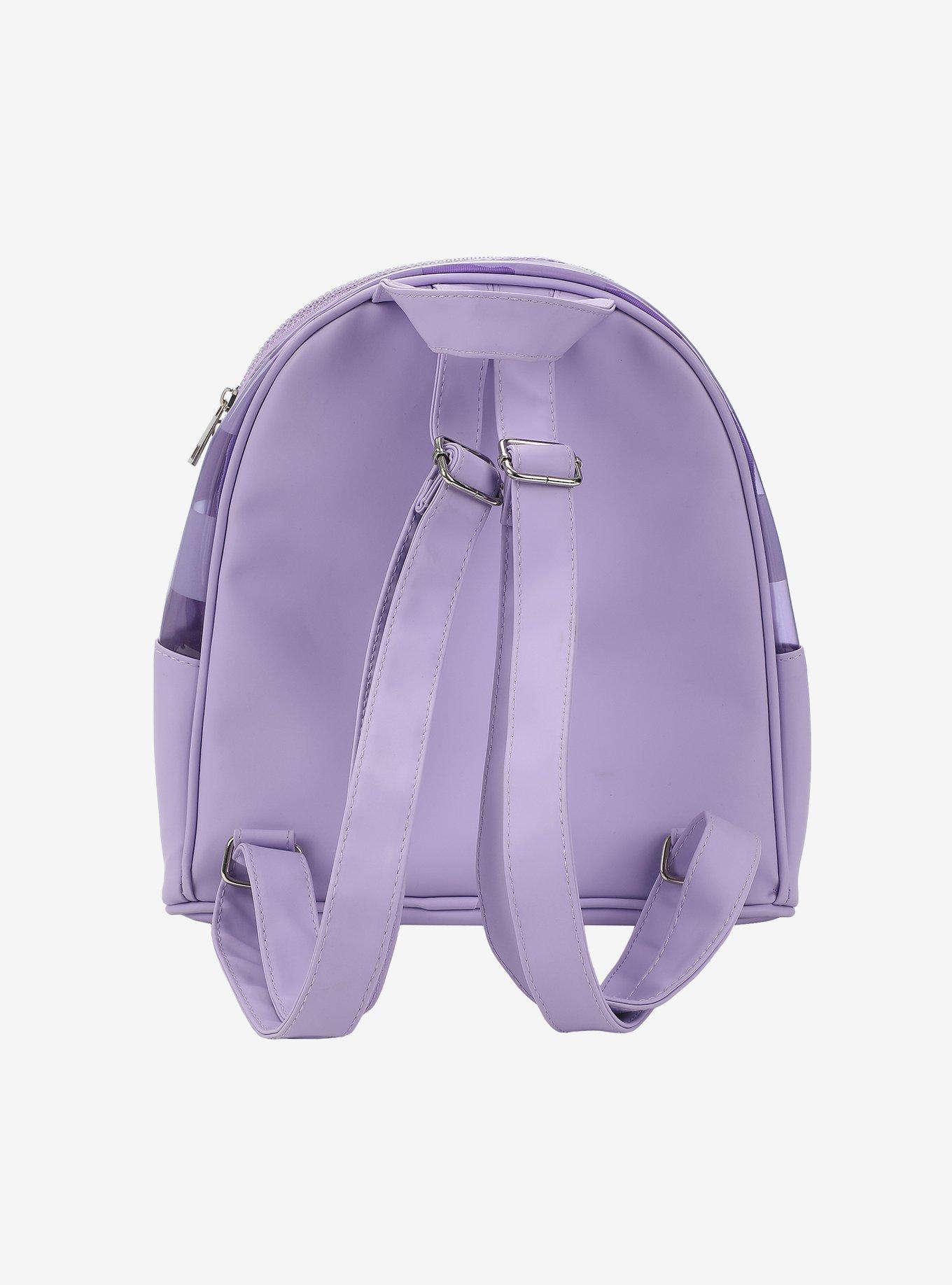 Kuromi & Baku Purple Checker Transparent Mini Backpack, , alternate