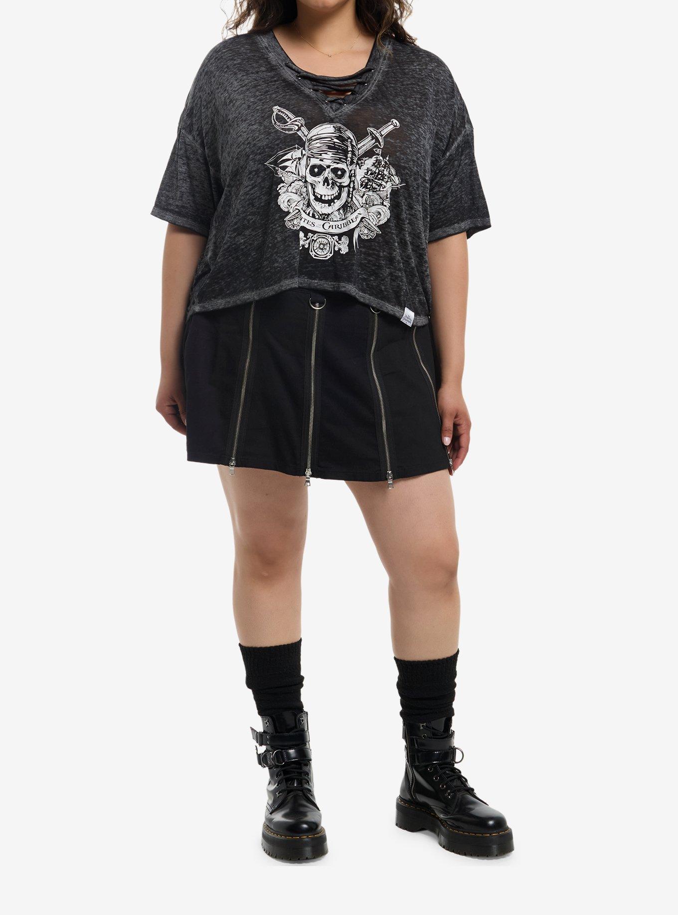 Her Universe Disney Pirates Of The Caribbean Girls Burnout T-Shirt Plus Size, , alternate