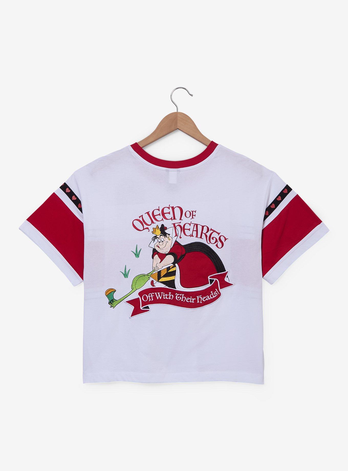 Disney Alice in Wonderland Red Rose Society Women's Plus Size Cropped T-Shirt &mdash; BoxLunch Exclusive, , hi-res