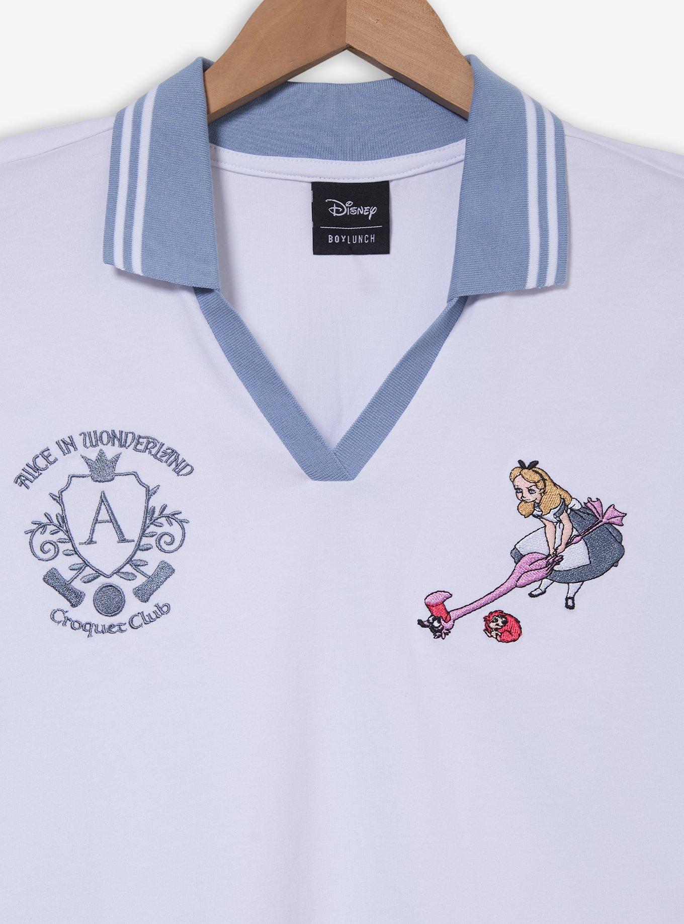 Disney Alice in Wonderland Croquet Club Women's Cropped Polo T-Shirt - BoxLunch Exclusive, , hi-res