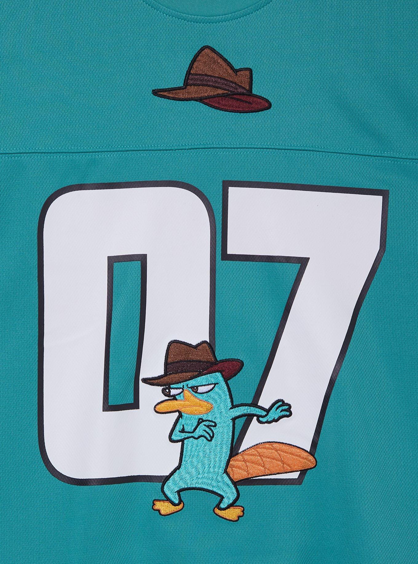 Disney Phineas & Ferb Perry Women's Plus Size Cropped Football Jersey &mdash; BoxLunch Exclusive, , alternate