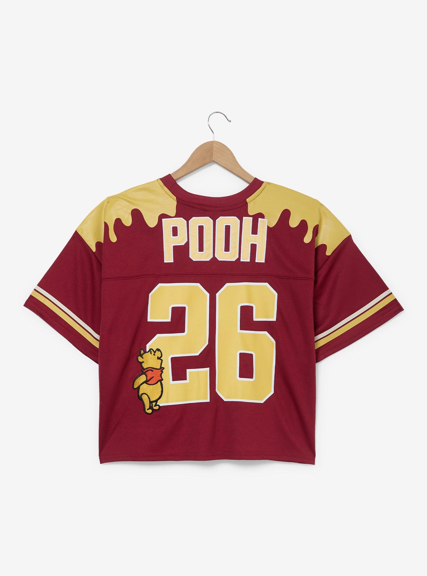 Disney Winnie the Pooh Women's Plus Size Cropped Football Jersey - BoxLunch Exclusive, , hi-res