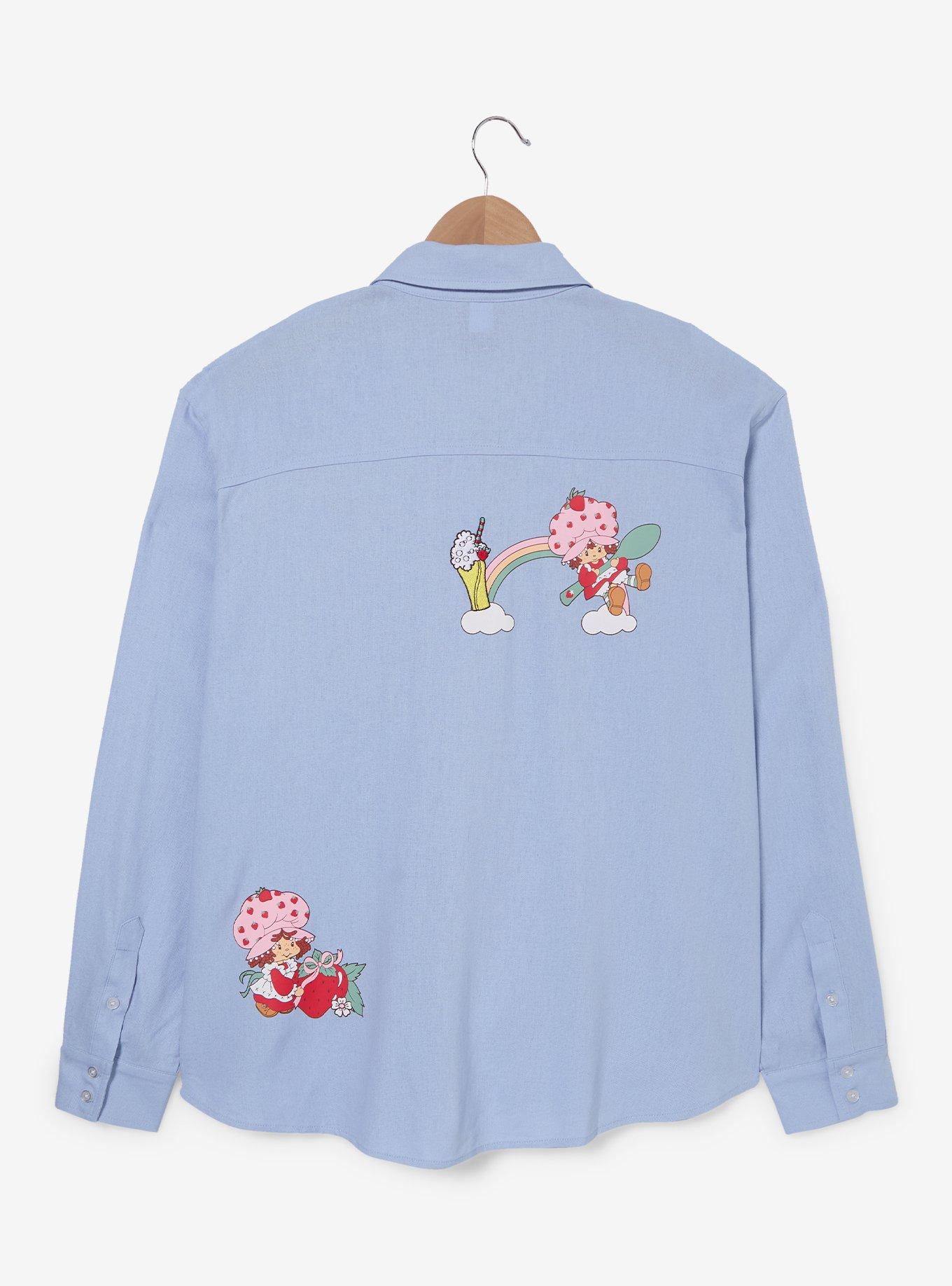 Strawberry Shortcake Sweet Treats Women's Plus Long Sleeve Button-Up — BoxLunch Exclusive