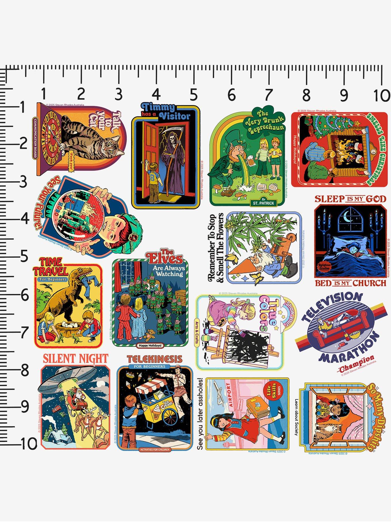 Steven Rhodes Humor 50ct Sticker Pack, , alternate