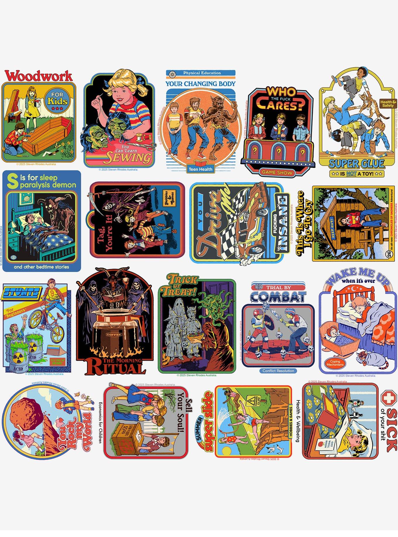 Steven Rhodes Humor 50ct Sticker Pack