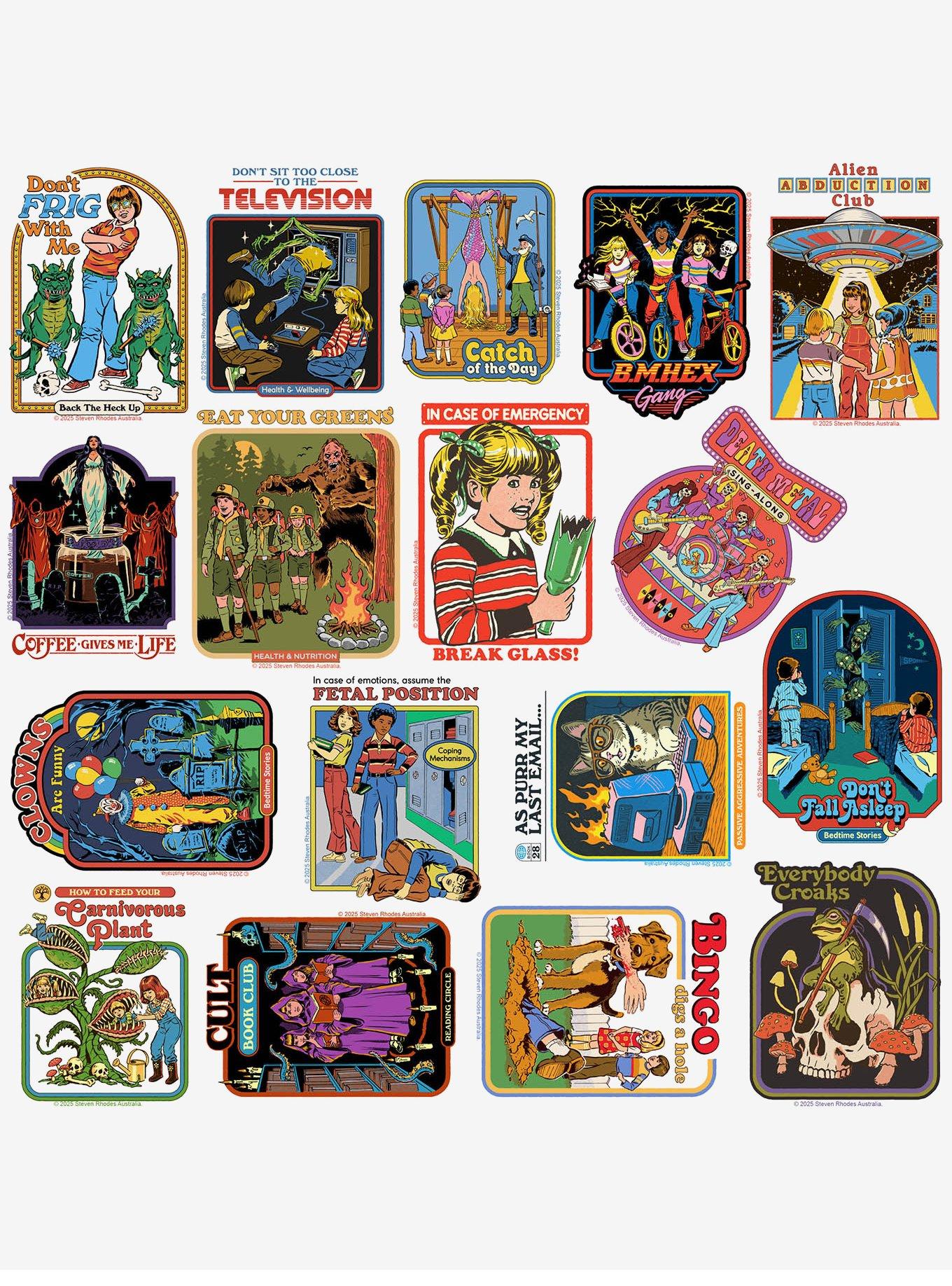 Steven Rhodes Dark Humor 50ct Sticker Pack
