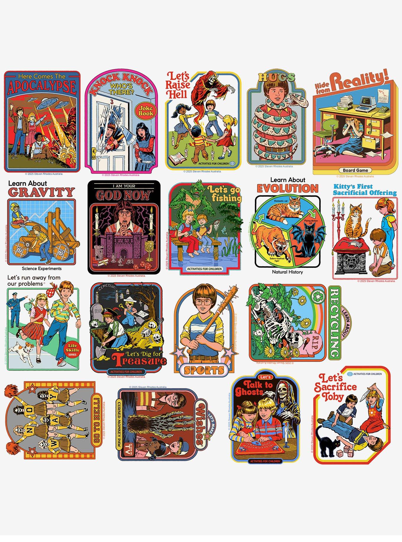 Steven Rhodes Variety Humor 50ct Sticker Pack