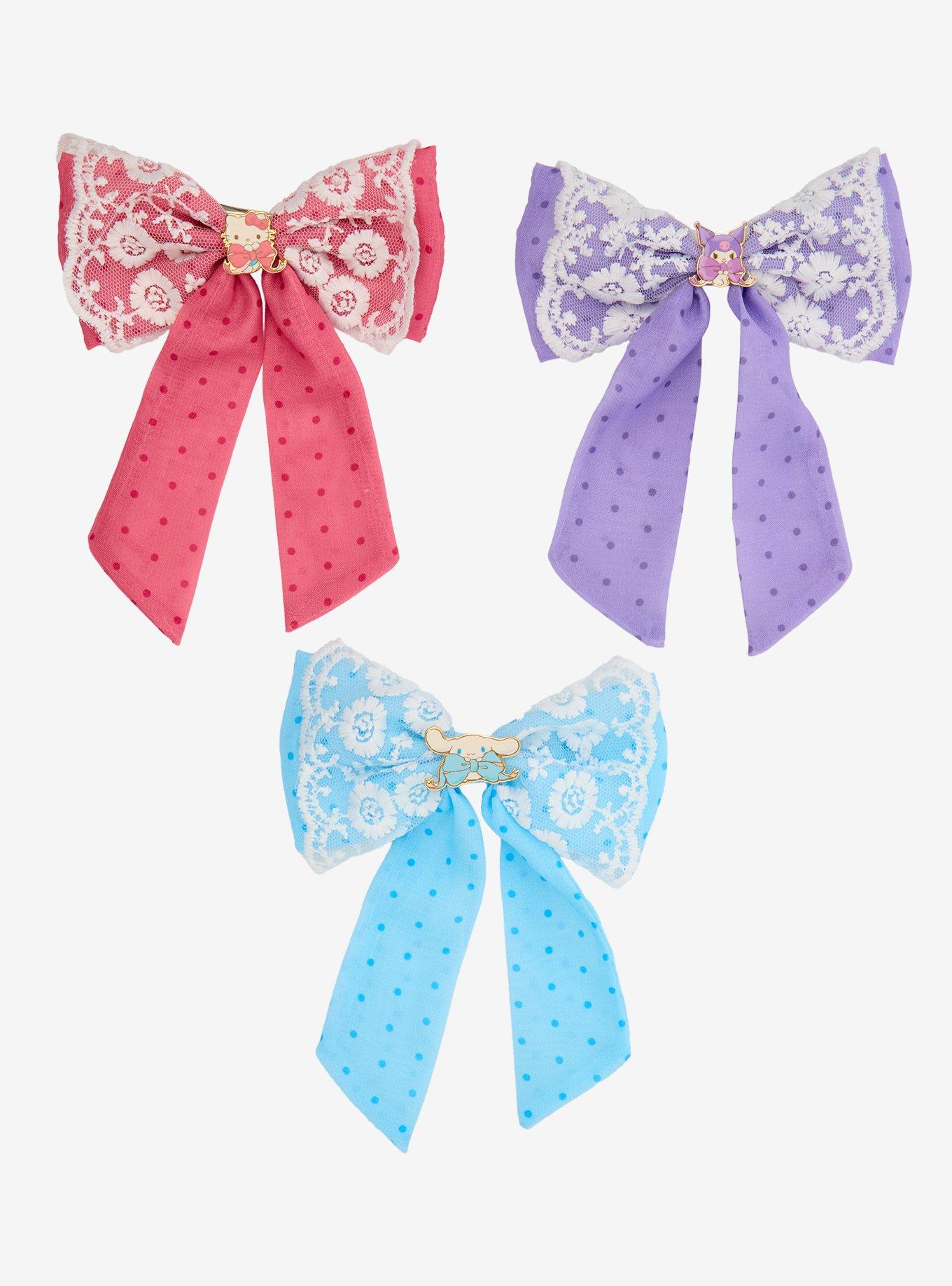 Sanrio Hello Kitty and Friends Lace Hair Bow Set - BoxLunch Exclusive, , hi-res