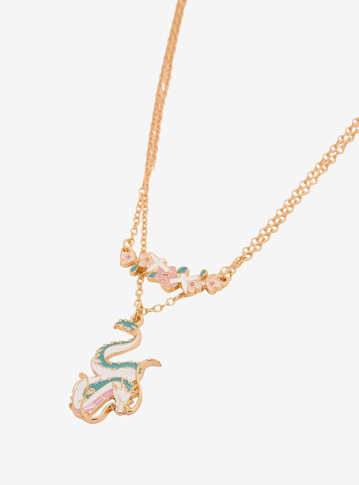 Studio Ghibli® Spirited Away Dragon Haku Floral Necklace Set - BoxLunch Exclusive