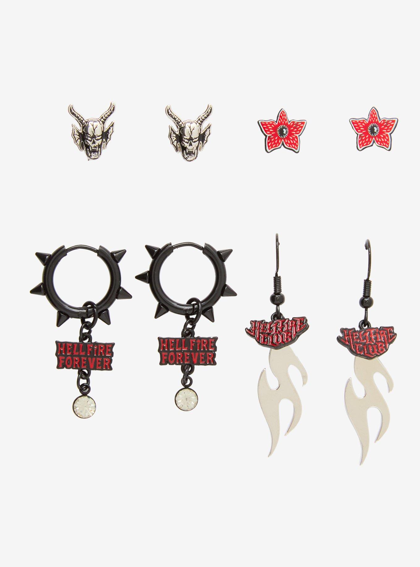 Stranger Things Hellfire Club Icons Earring Set — BoxLunch Exclusive, , hi-res