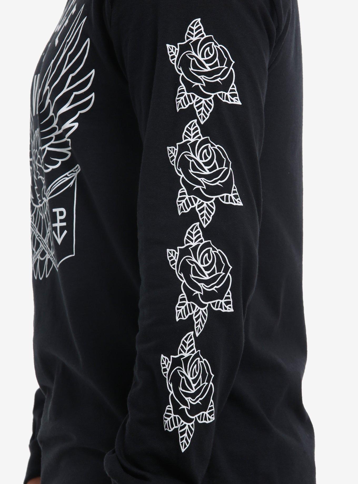 Pierce The Veil Eagle Banner Long-Sleeve T-Shirt, BLACK, alternate